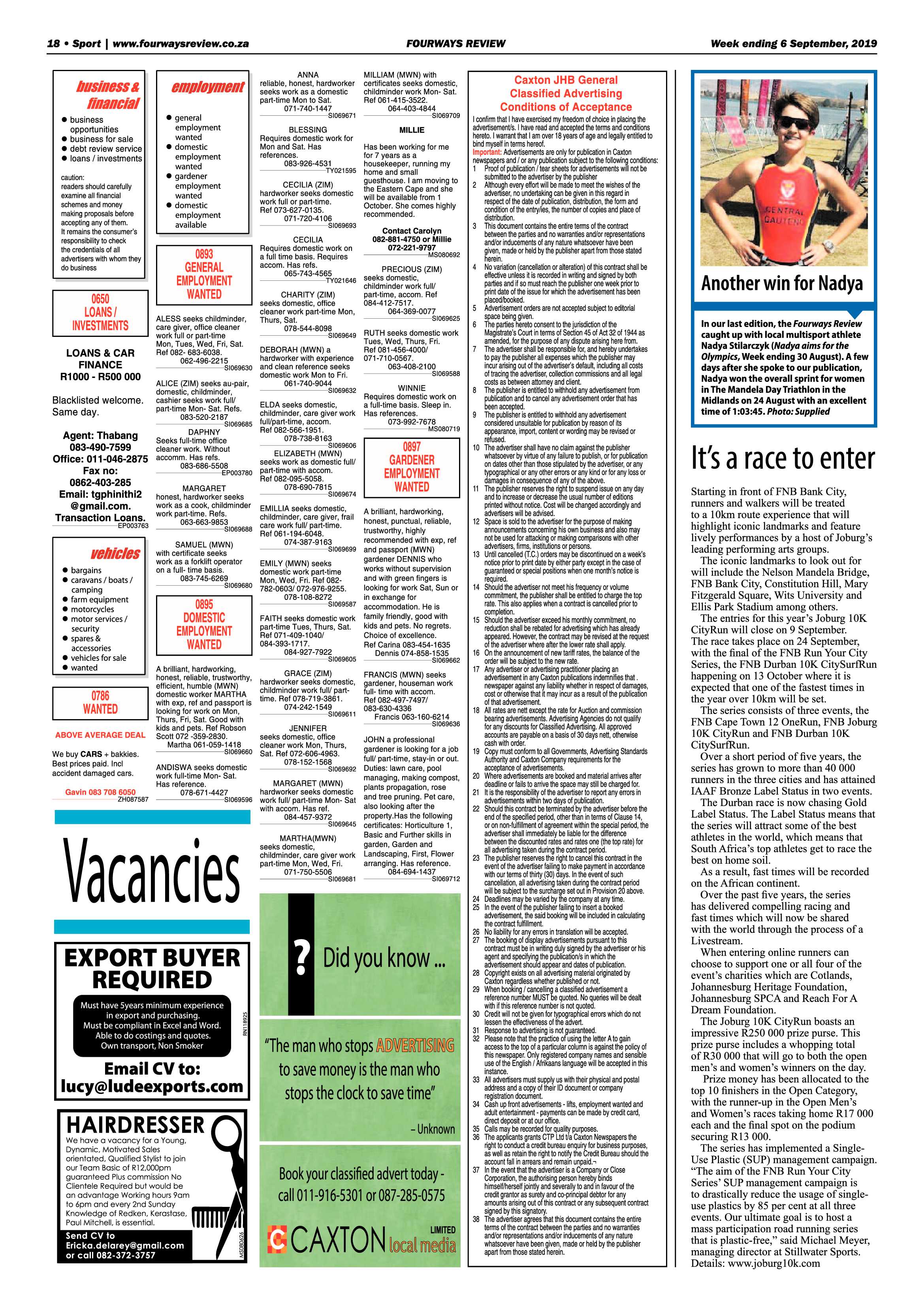 Fourways Review 4 Spetember, 2019 page 18