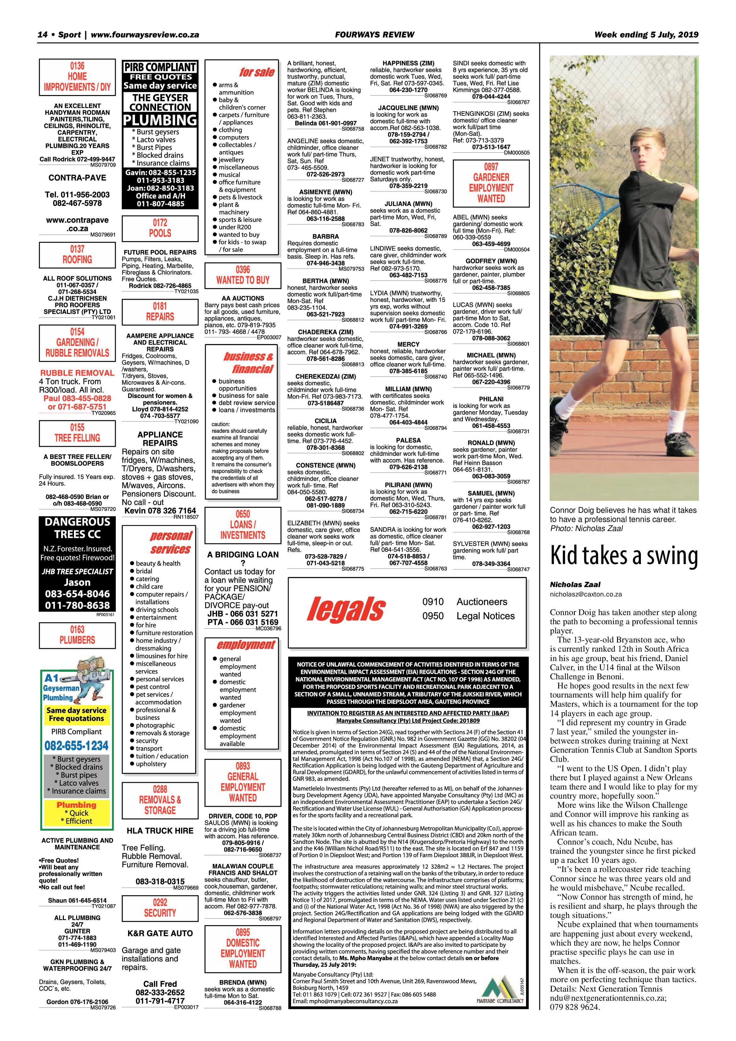 Fourways Review 5 July 2019 page 14