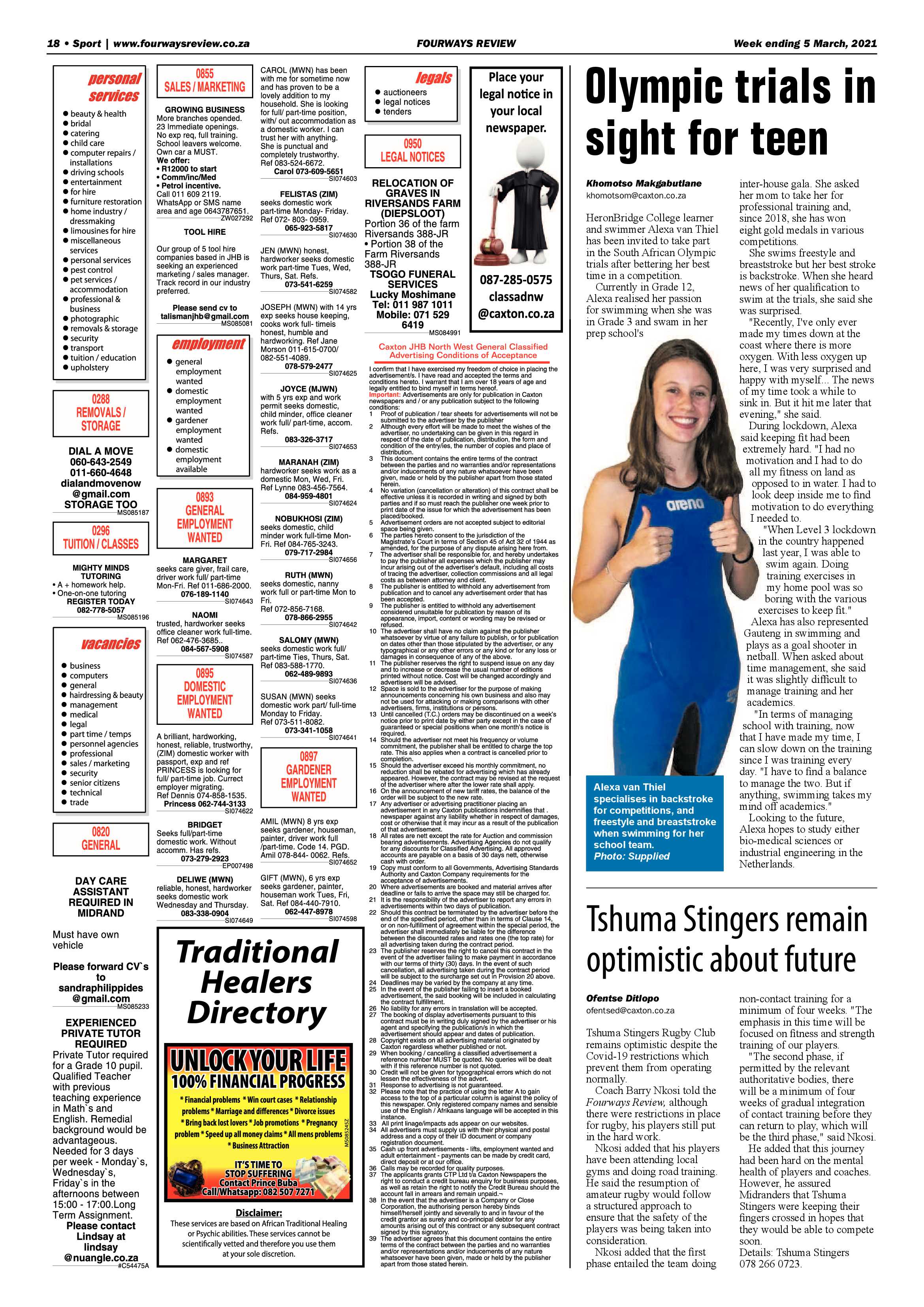 Fourways Review 5 March 2021 page 18