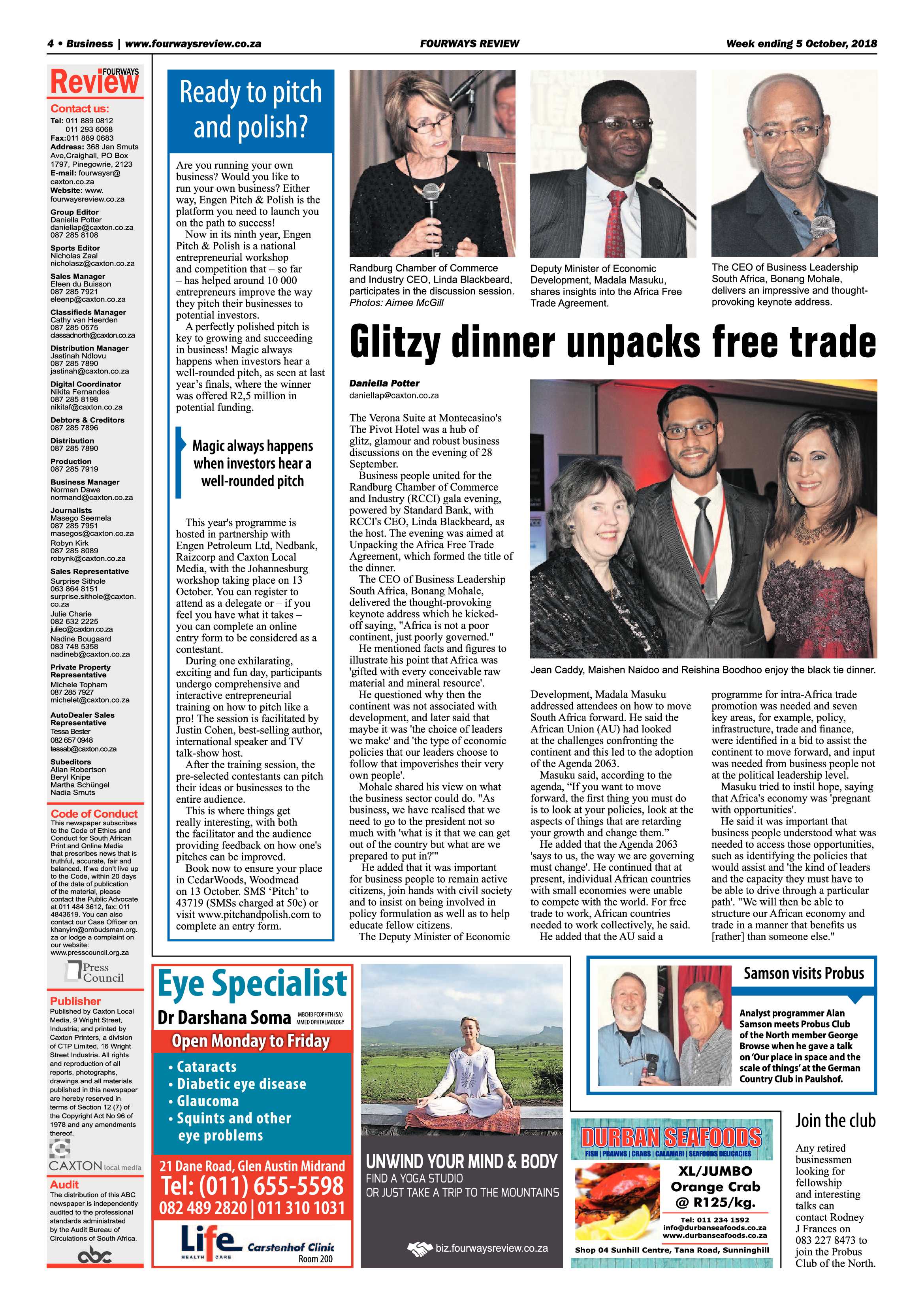 Fourways Review 5 October, 2018 page 4