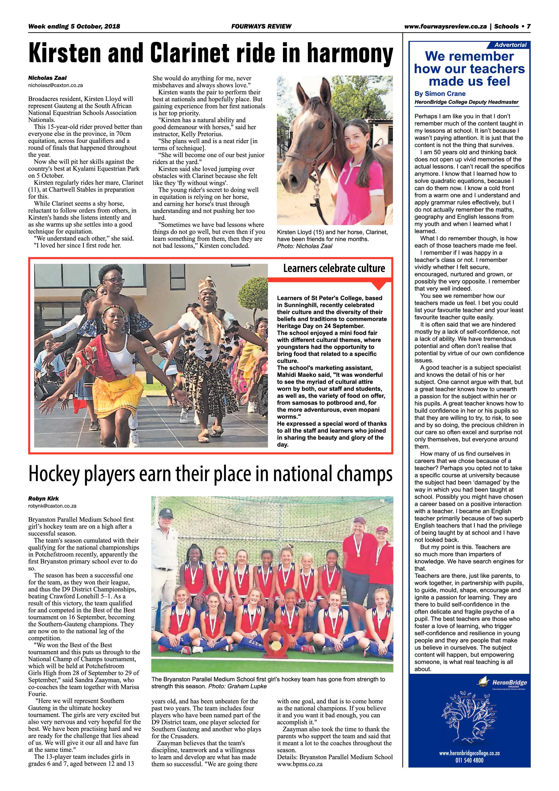 Fourways Review 5 October, 2018 page 7