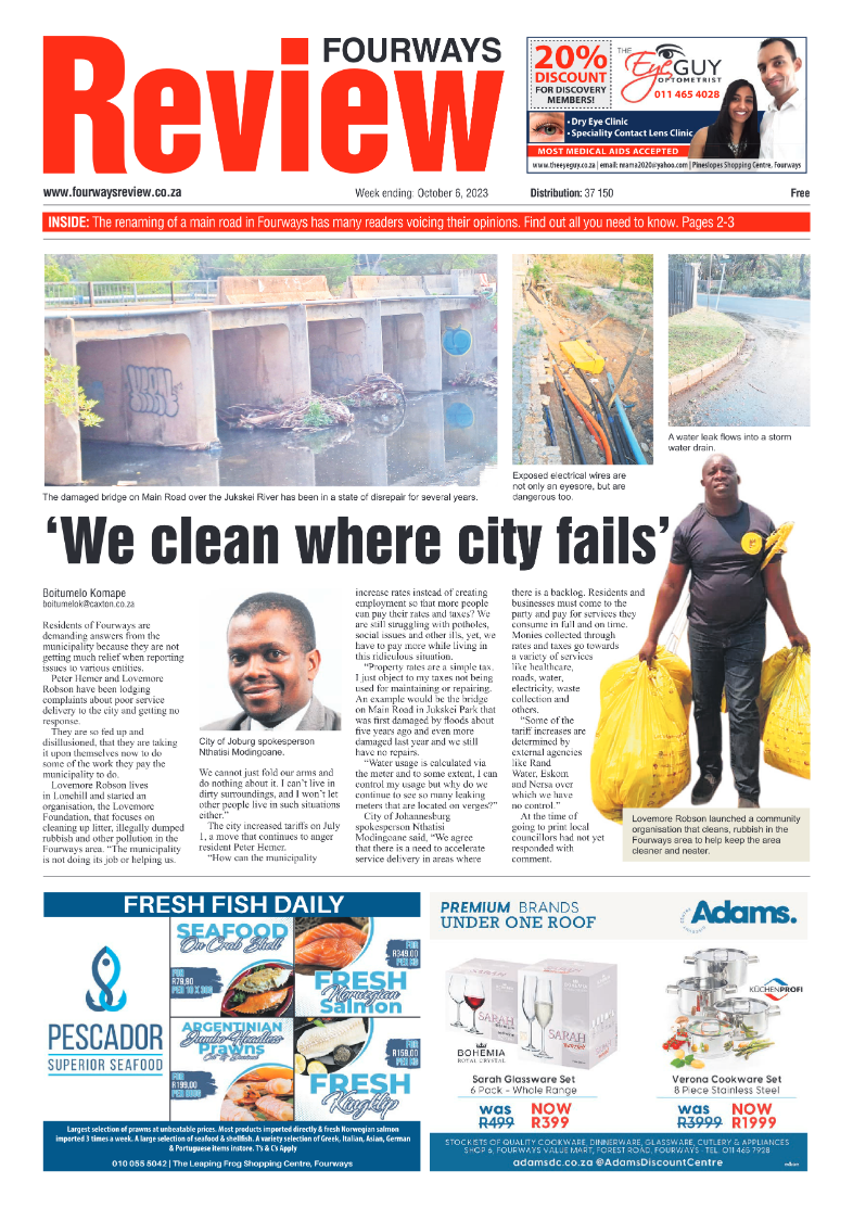 Fourways Review 6 October 2023 page 1
