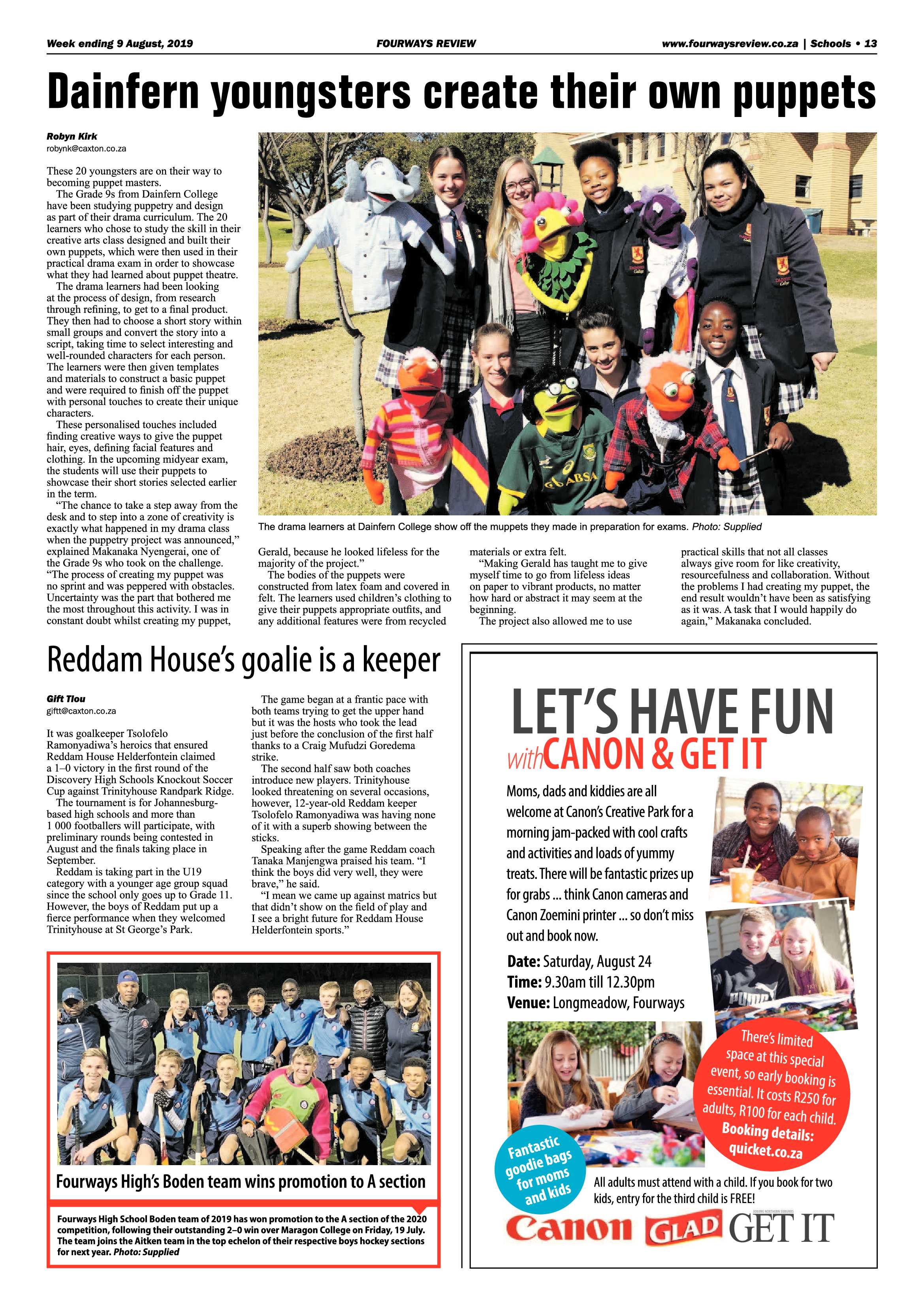 Fourways Review 7 August, 2019 page 13