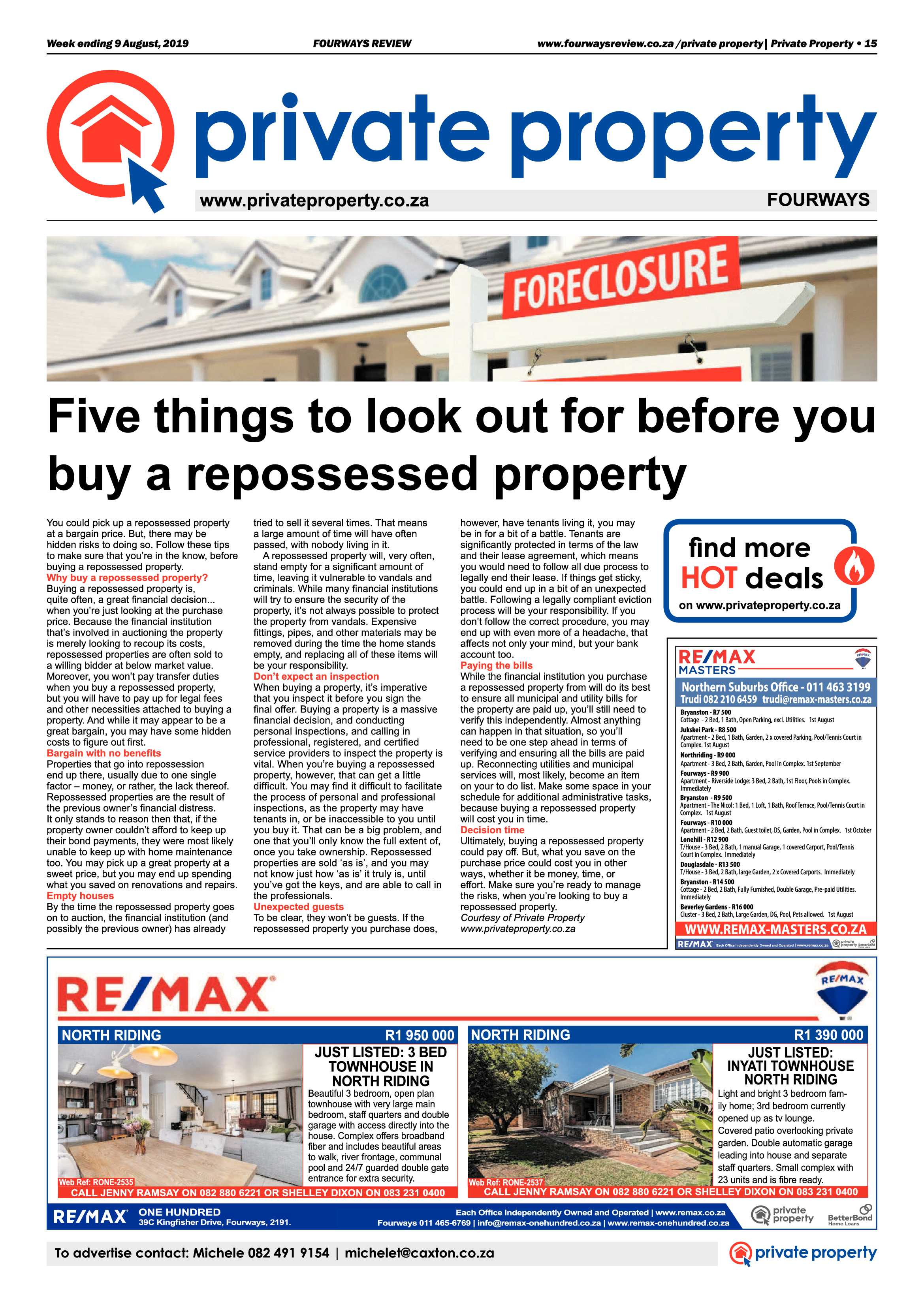 Fourways Review 7 August, 2019 page 15