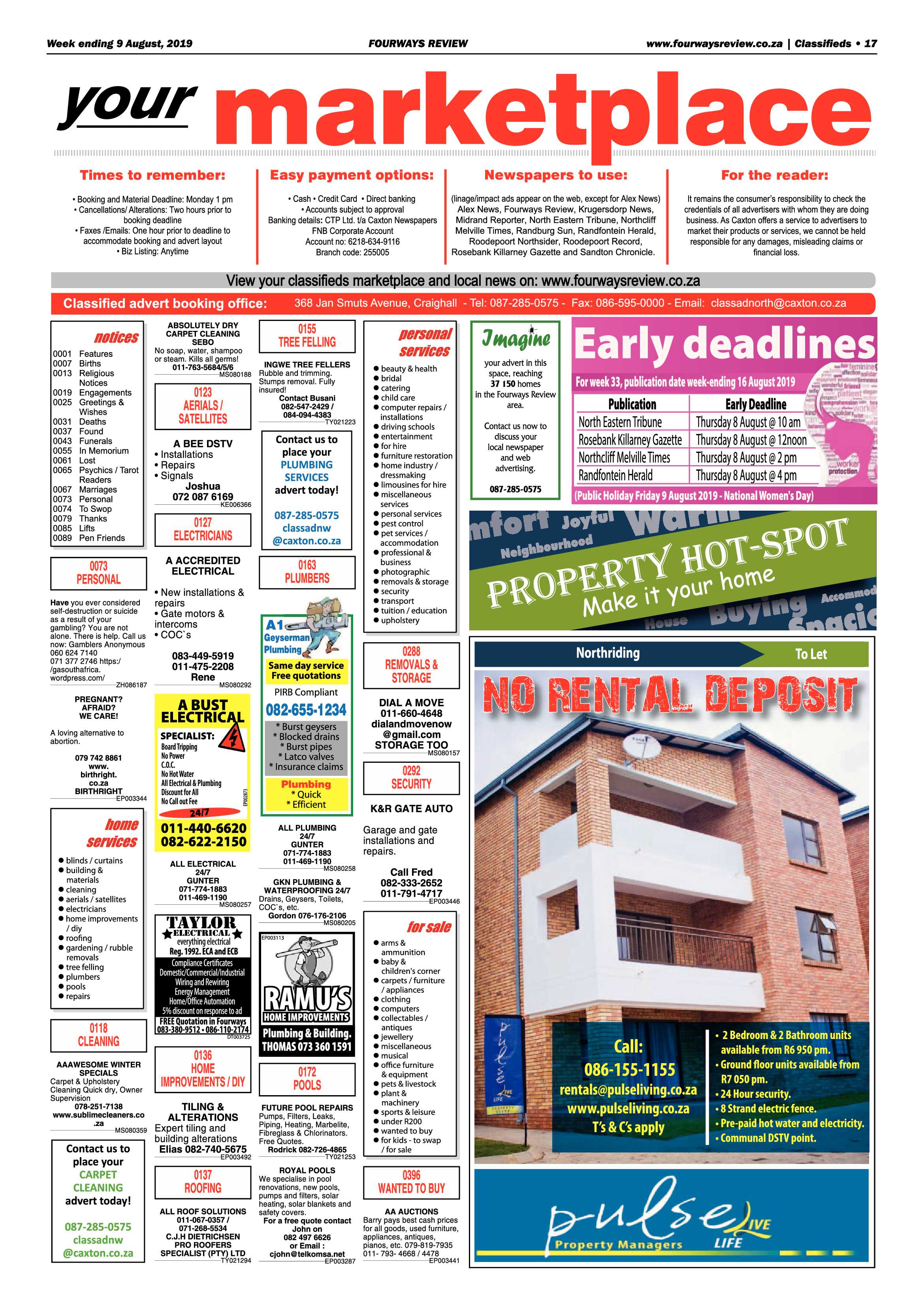Fourways Review 7 August, 2019 page 17