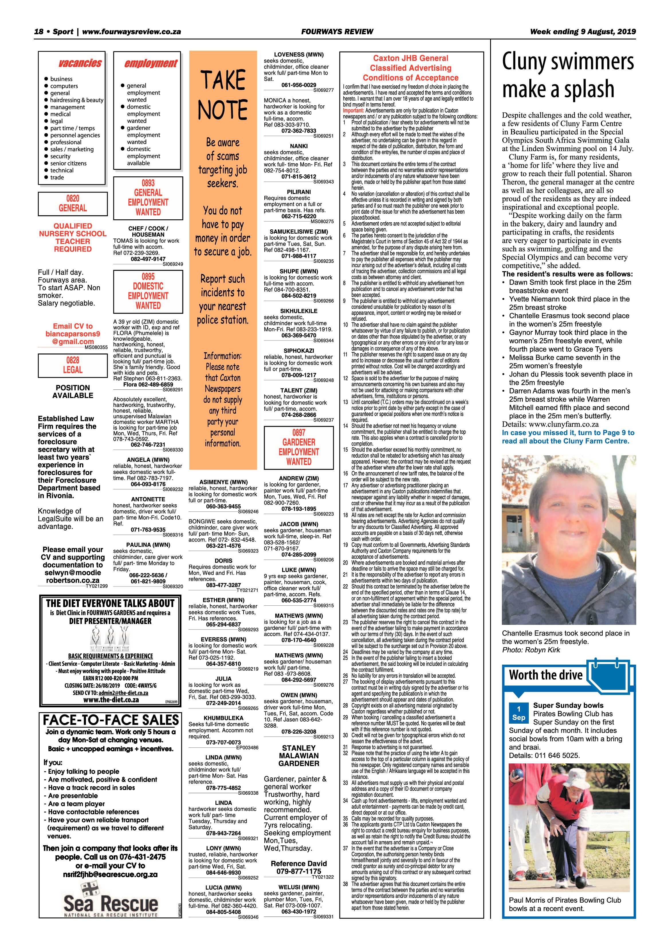 Fourways Review 7 August, 2019 page 18