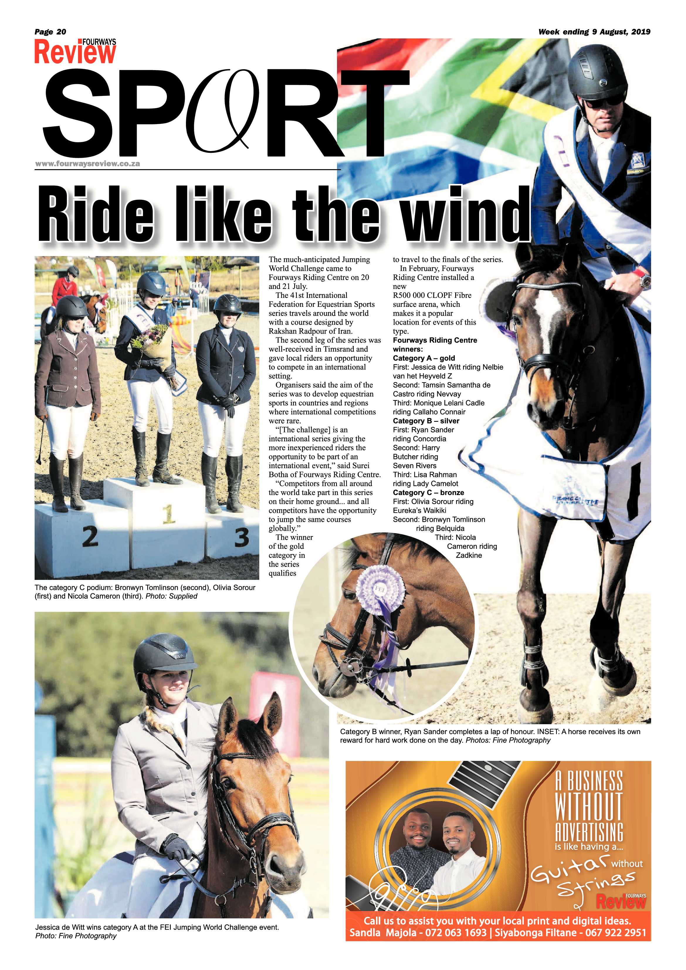 Fourways Review 7 August, 2019 page 20