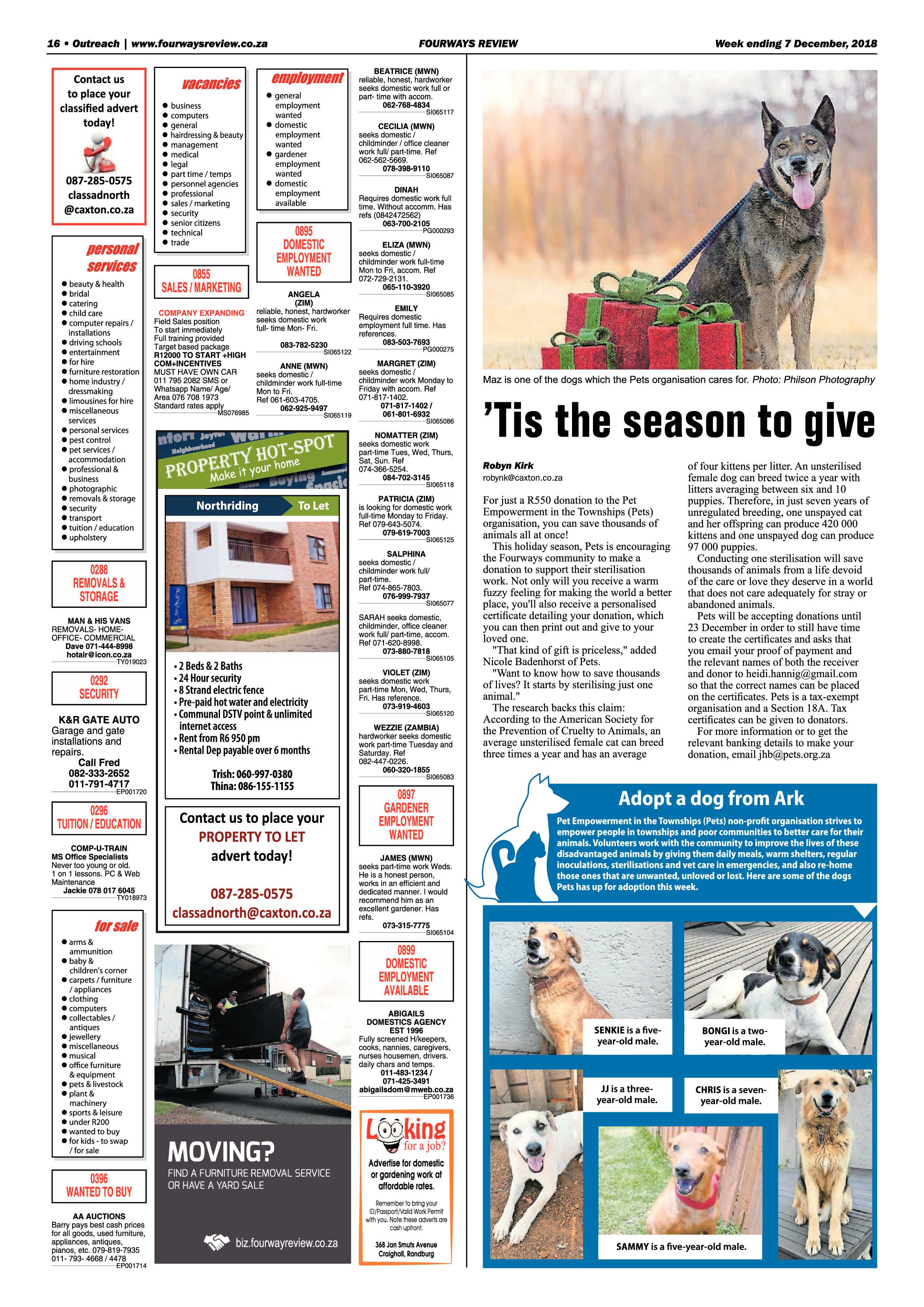 Fourways Review 7 December, 2018 page 16