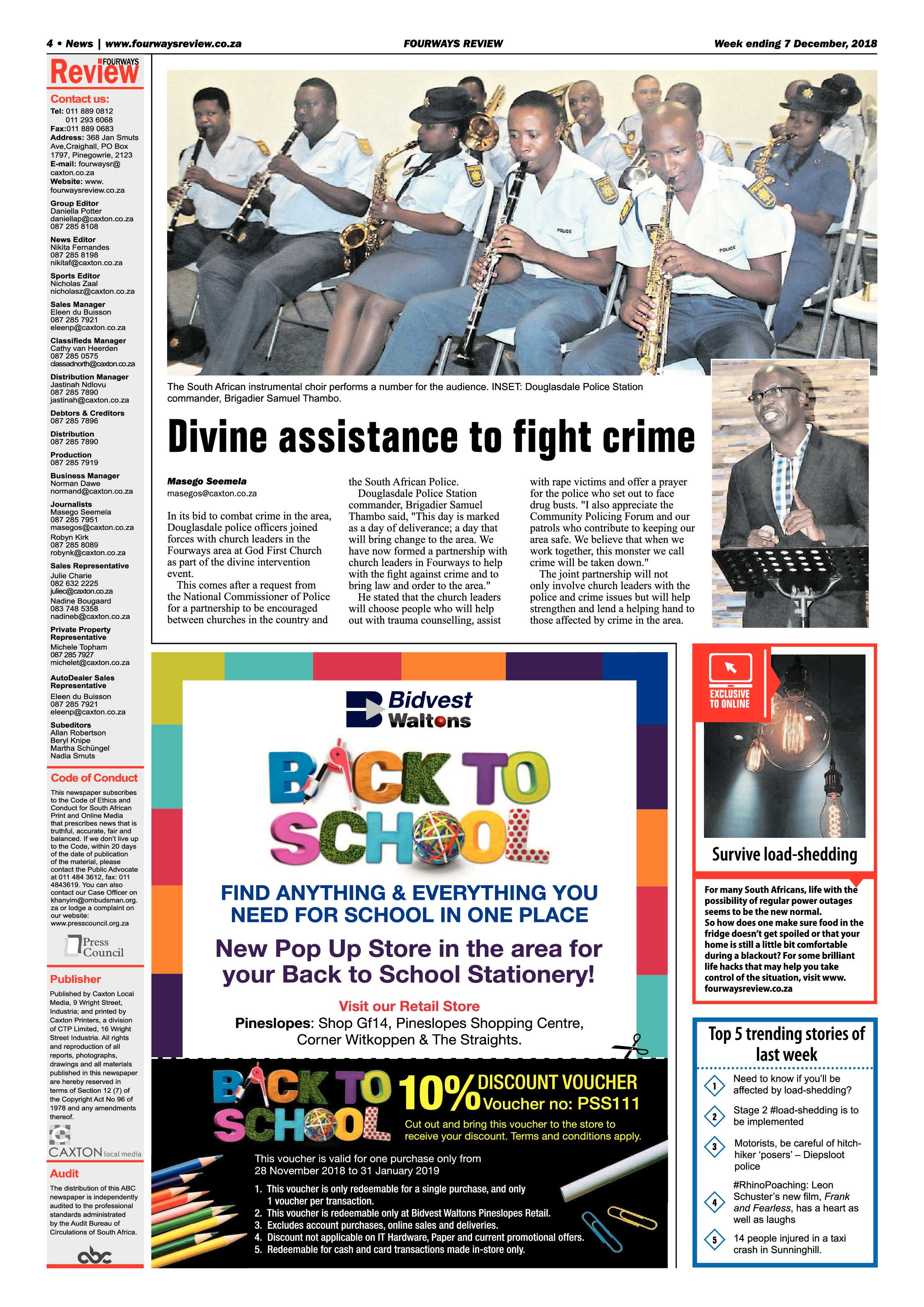 Fourways Review 7 December, 2018 page 4