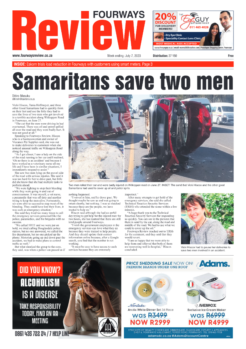 Fourways Review 7 July 2023 page 1