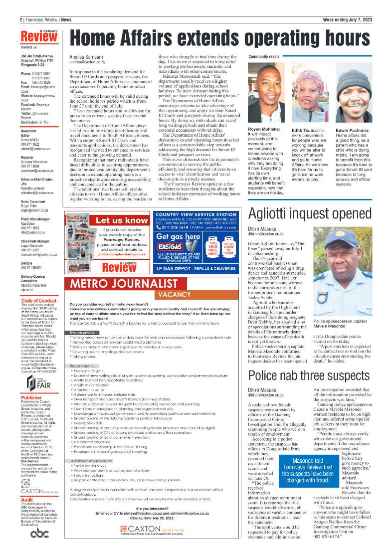 Fourways Review 7 July 2023 page 2