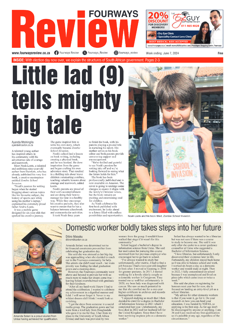 Fourways Review 7 June 2024 page 1