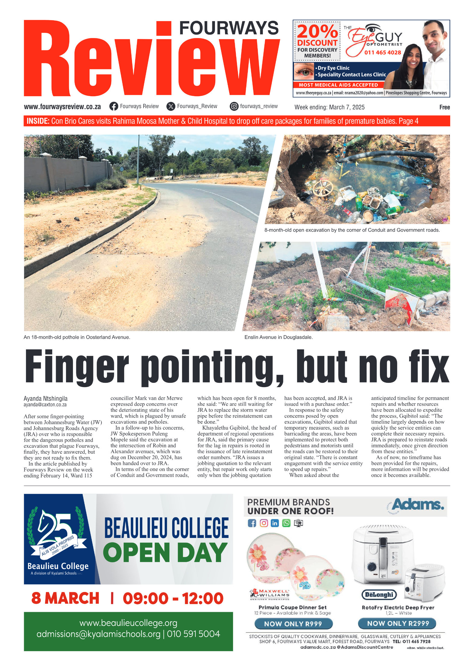 Fourways Review 7 March 2025 page 1