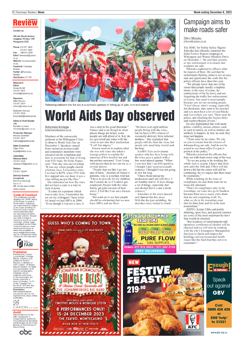 Fourways Review 8 December 2023 page 2