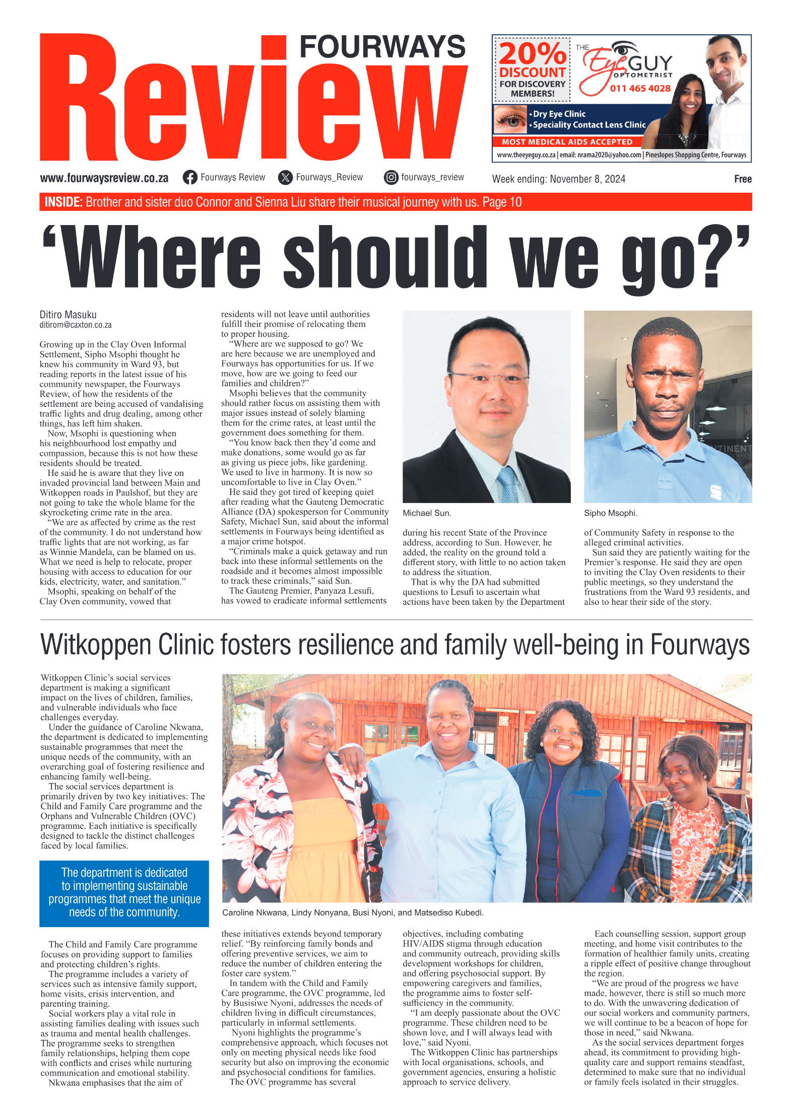 Fourways Review 8 November 2024 page 1