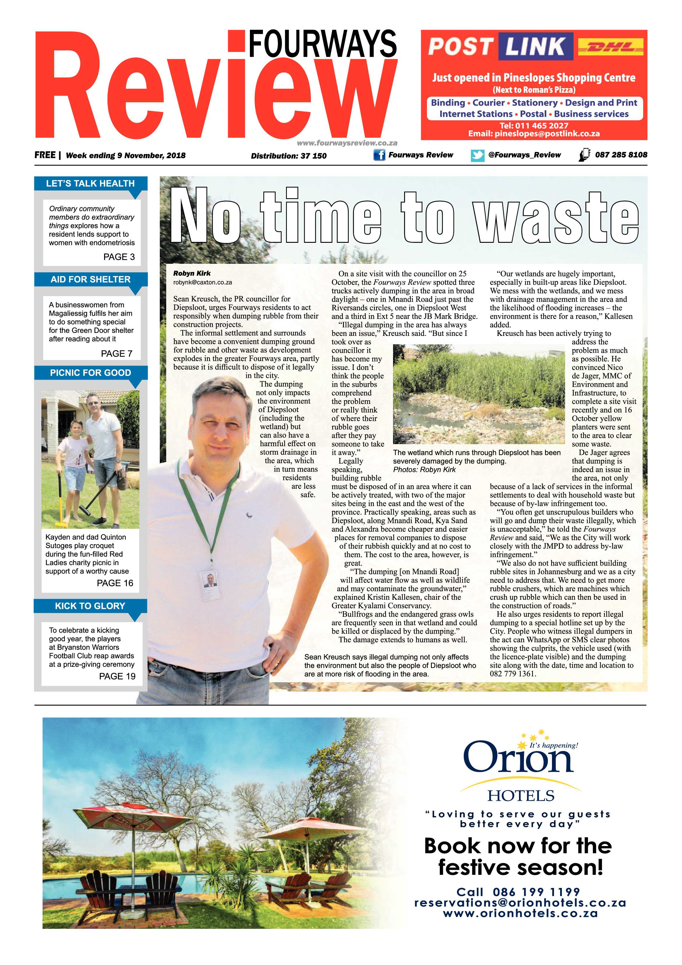 Fourways Review 9 November, 2018 page 1