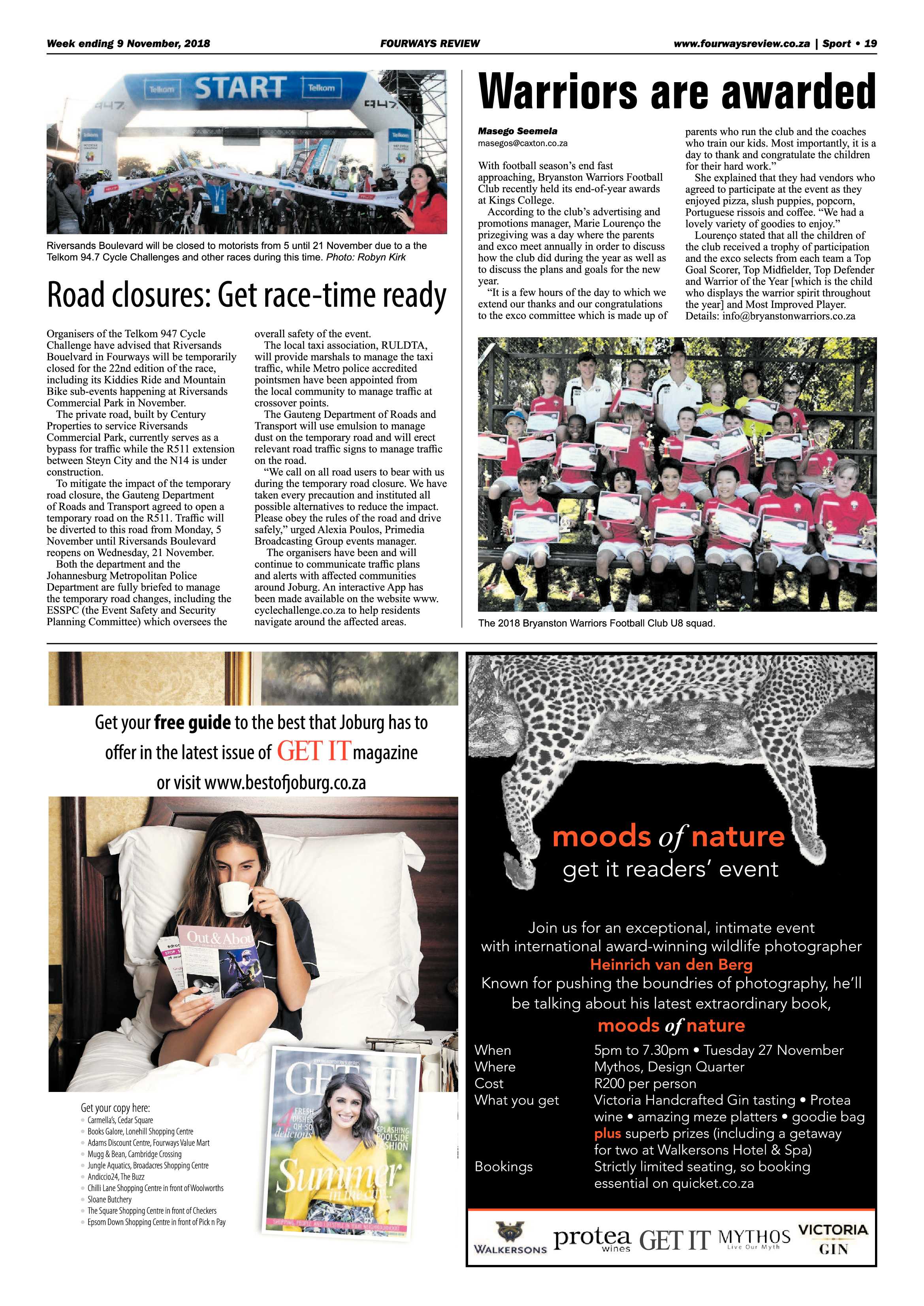 Fourways Review 9 November, 2018 page 19