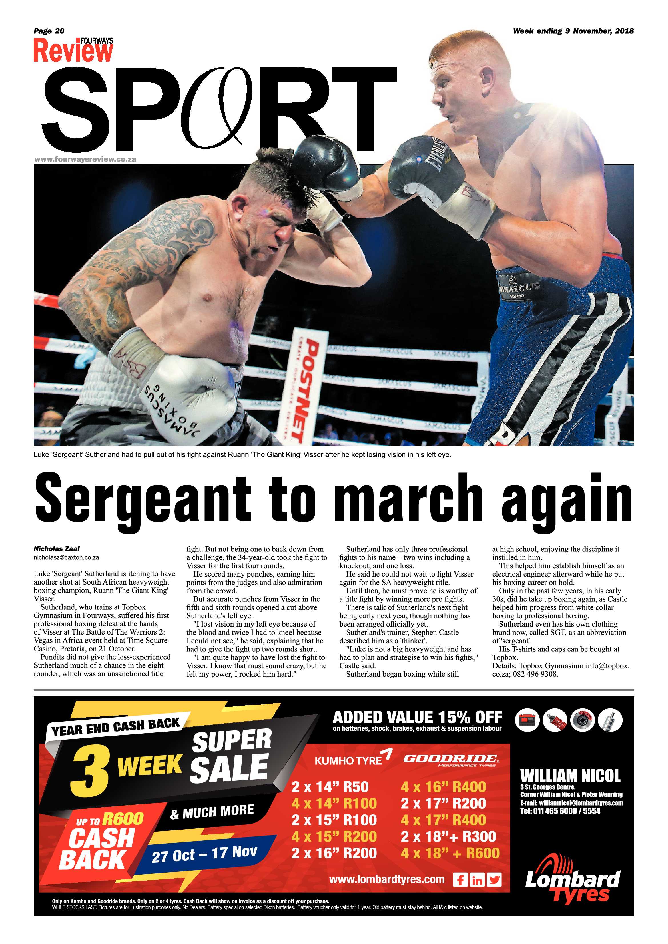 Fourways Review 9 November, 2018 page 20