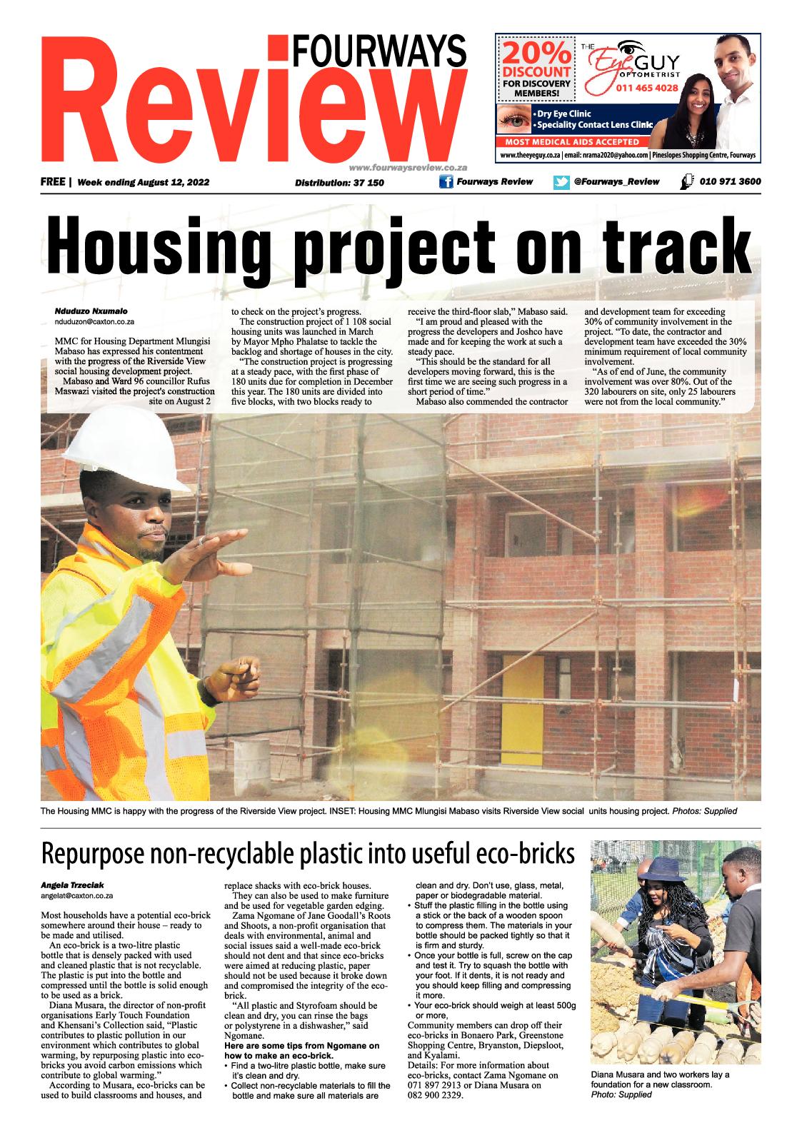 Fourways Review August 12 2022 page 1