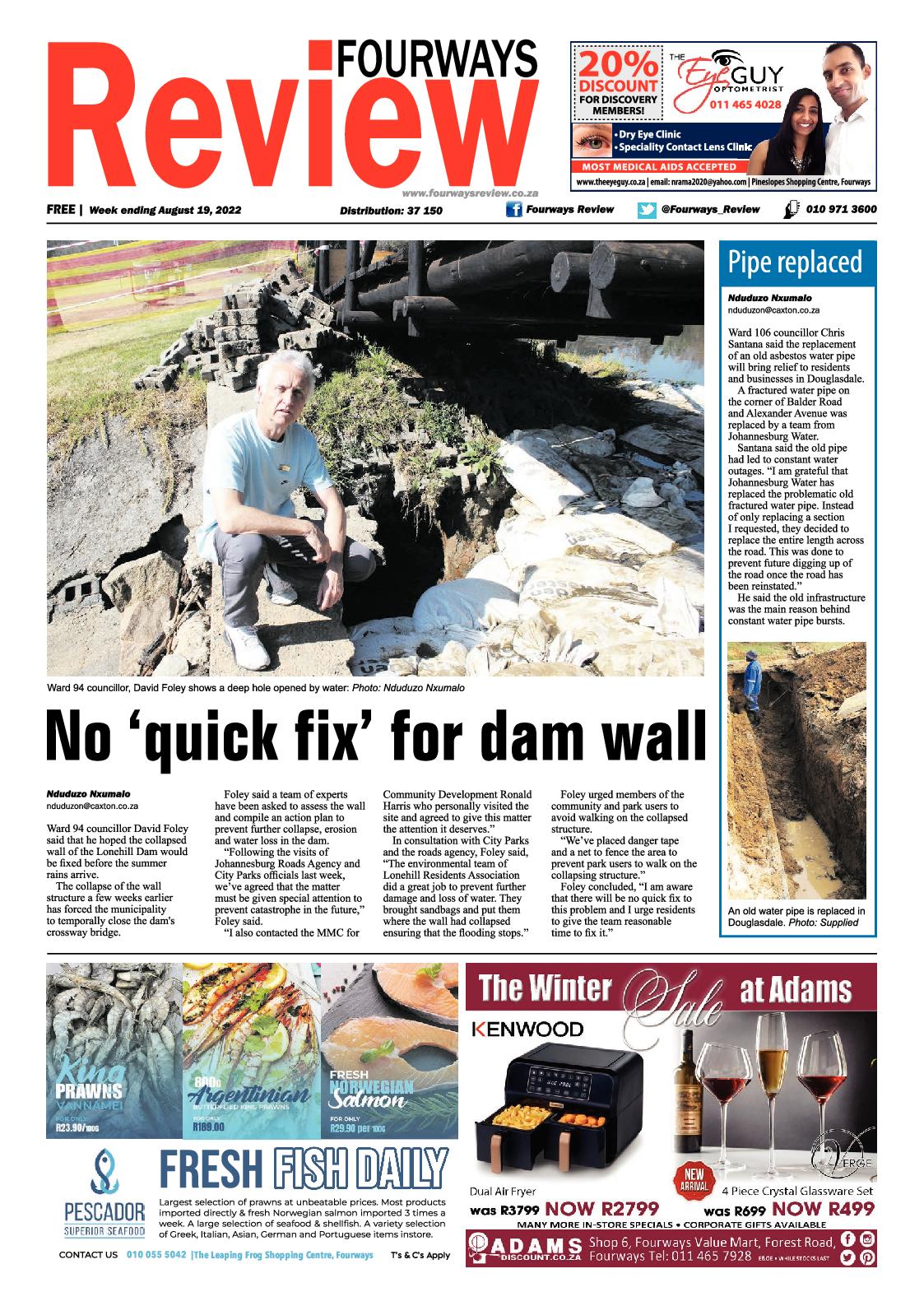 Fourways Review August 19 2022 page 1