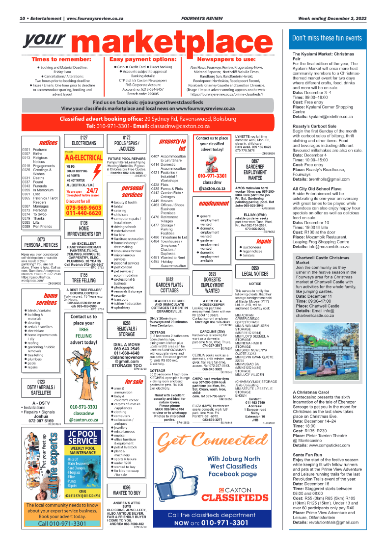 Fourways Review Dec 2 2022 page 10