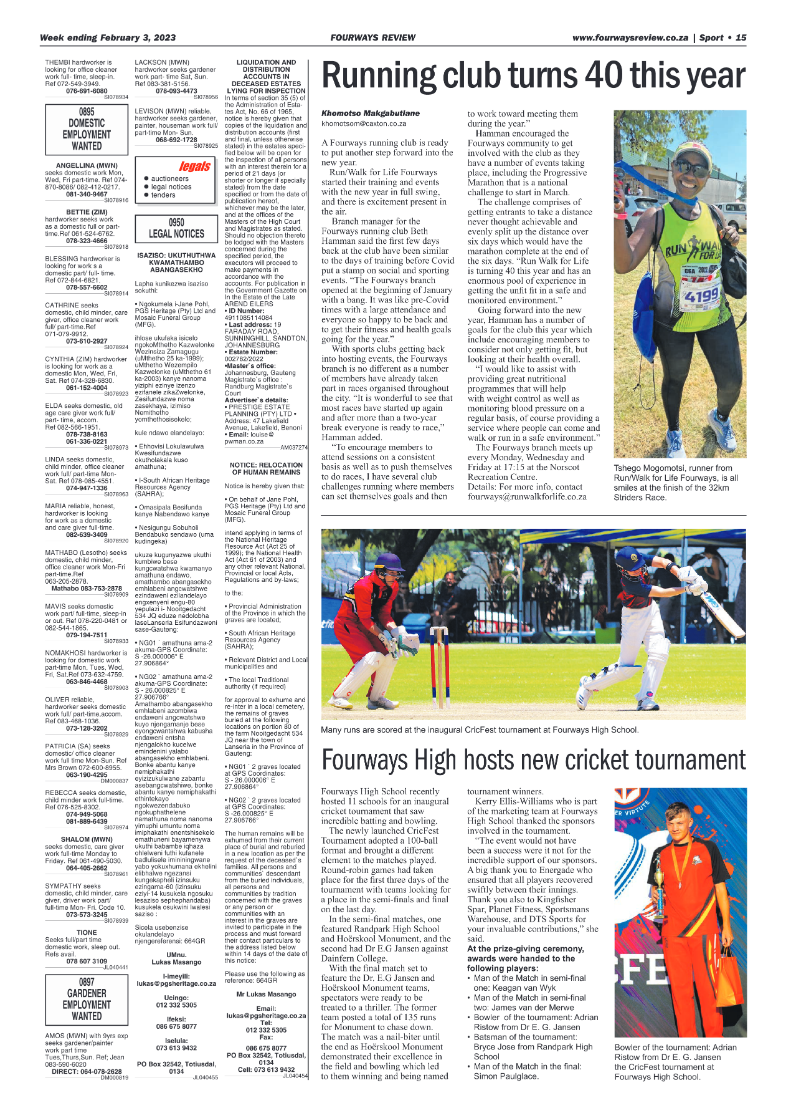 Fourways Review Feb 3 2023 page 15