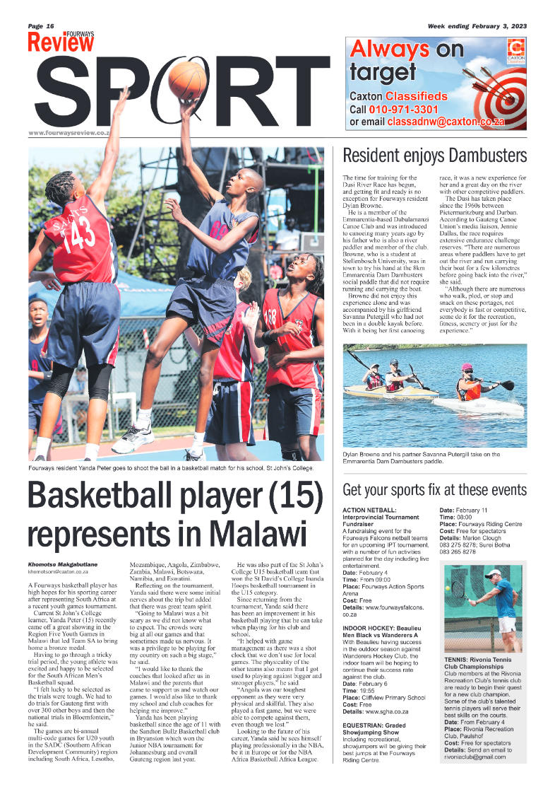 Fourways Review Feb 3 2023 page 16