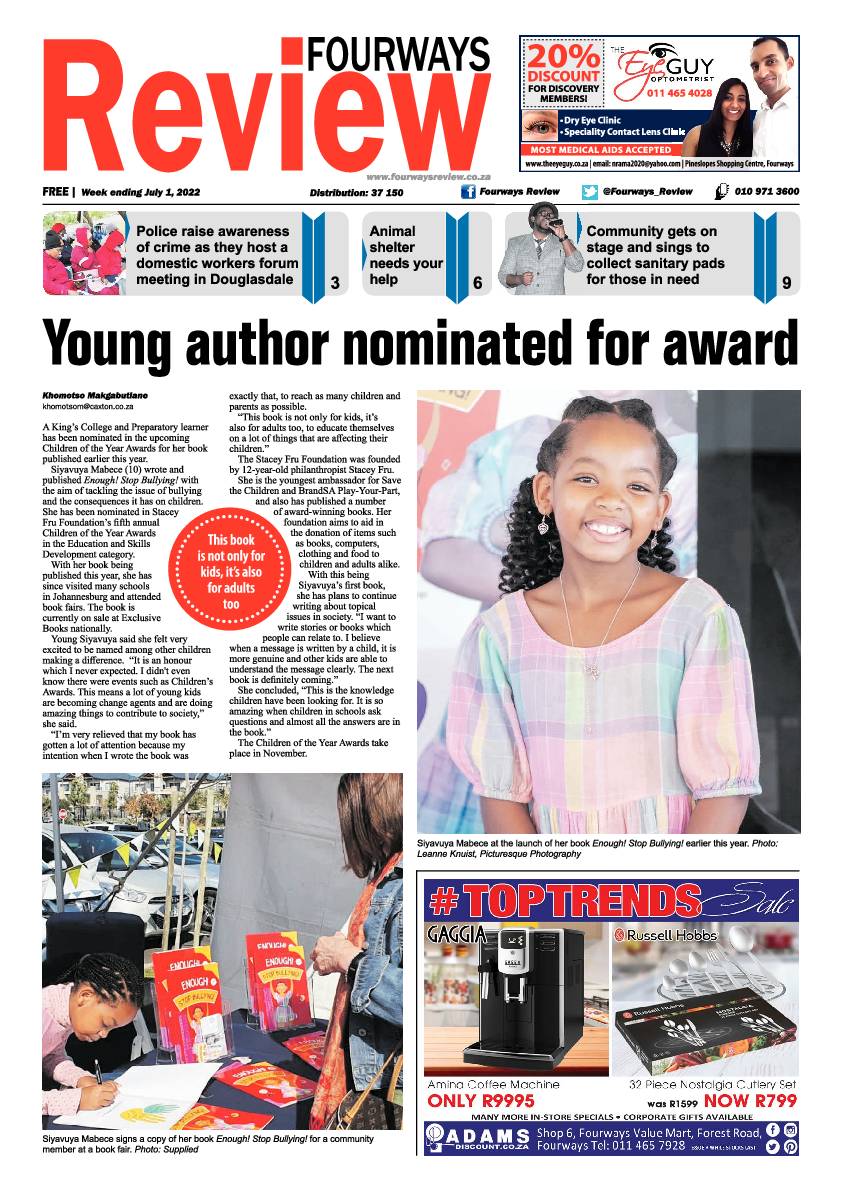 Fourways Review July 1 2022 page 1