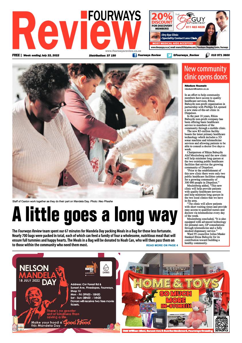 Fourways Review July 22 2022 page 1