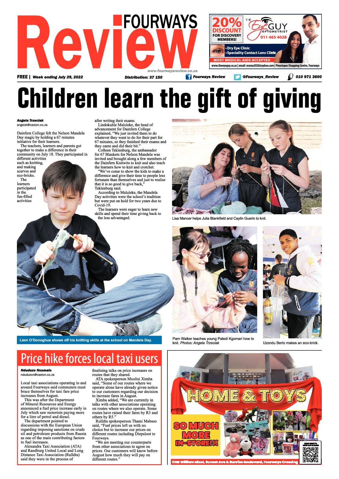 Fourways Review July 29 2022 page 1