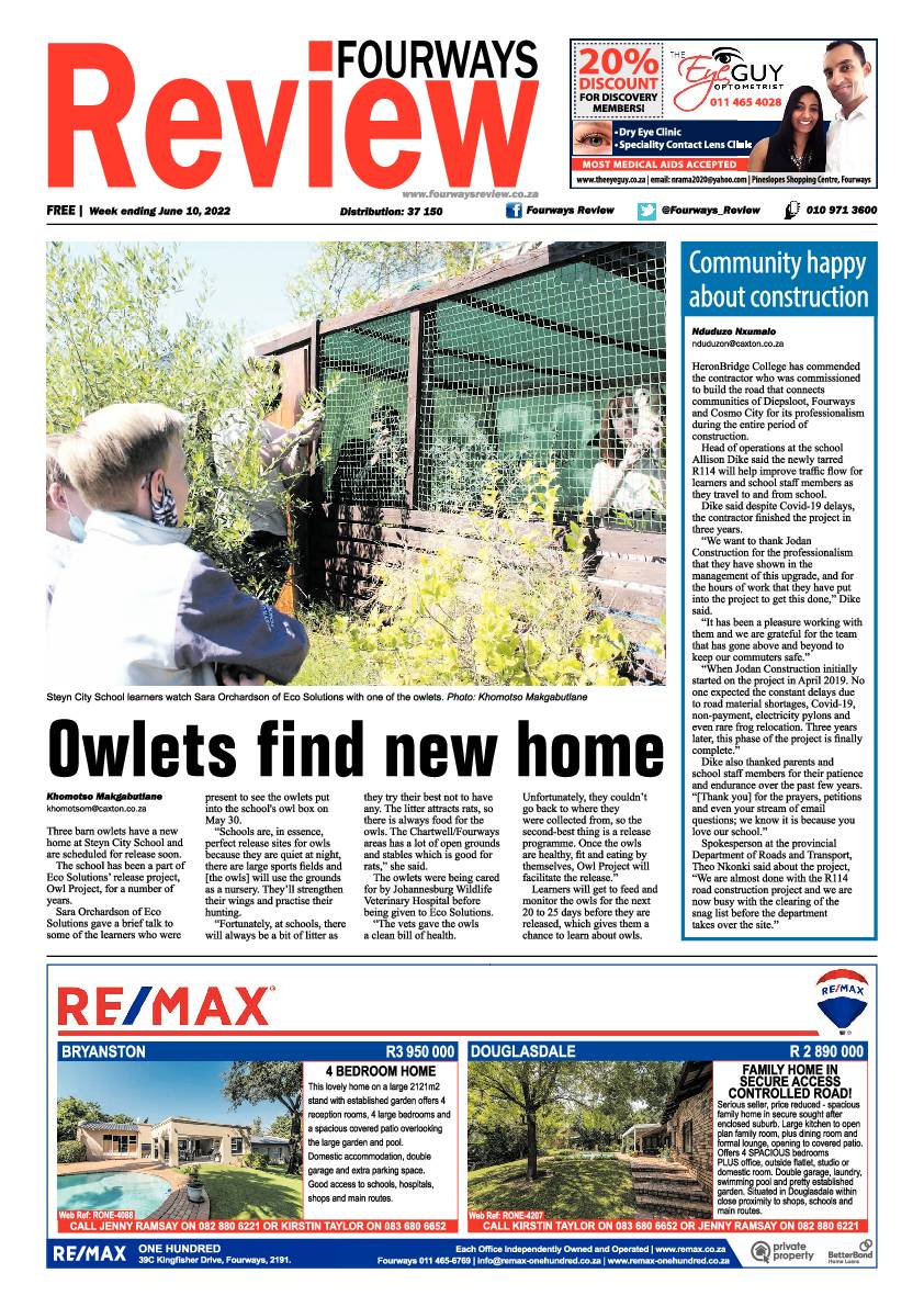 Fourways Review June 10 2022 page 1