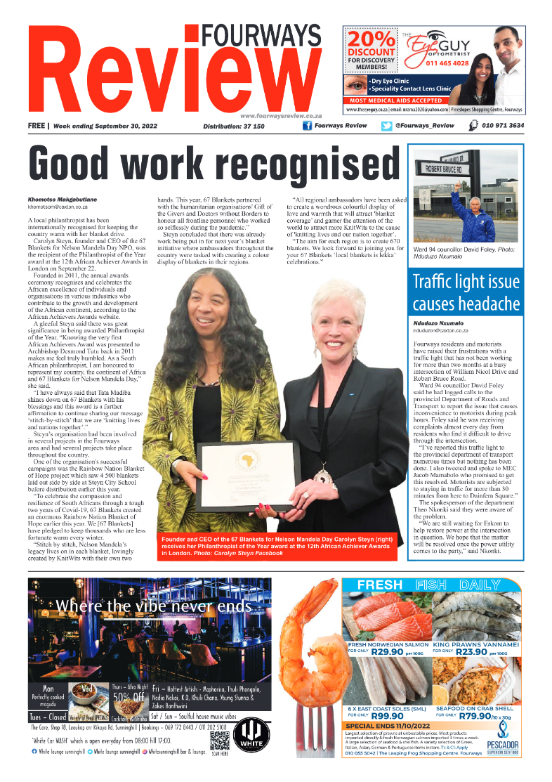 Fourways Review September 30 2022 page 1