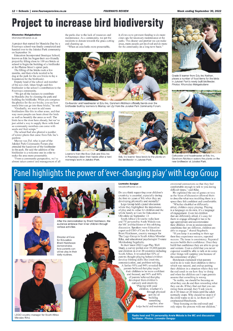 Fourways Review September 30 2022 page 12
