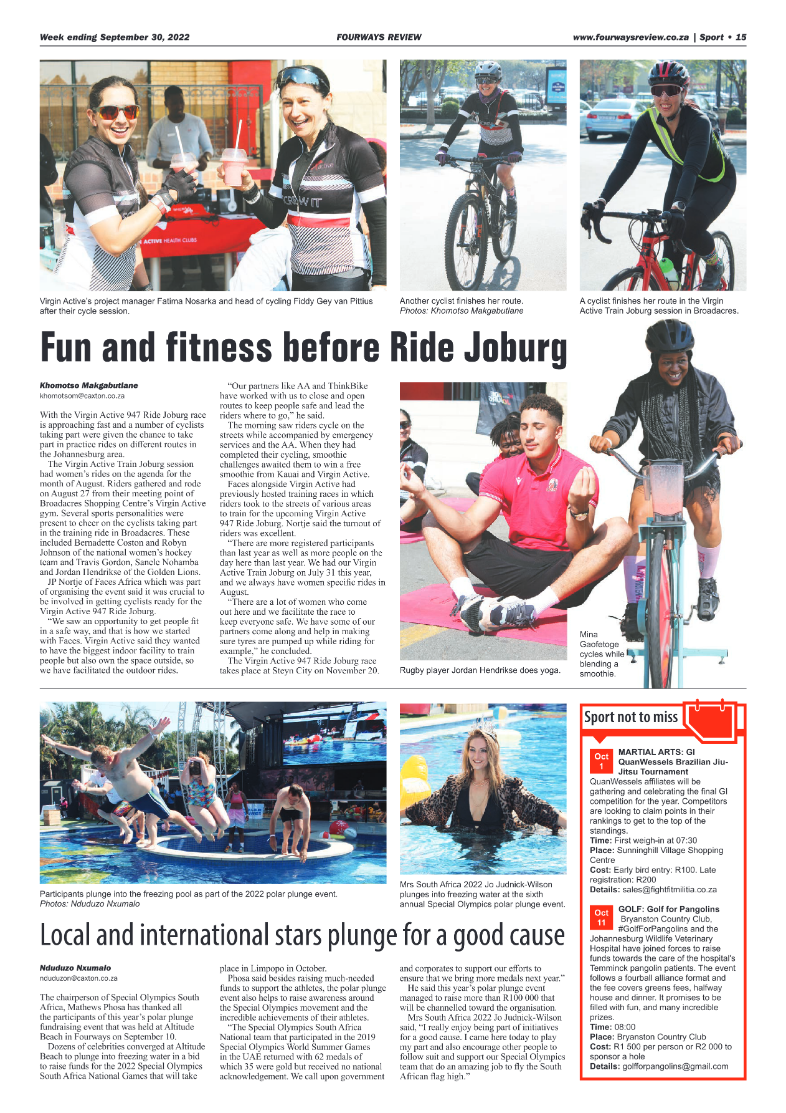 Fourways Review September 30 2022 page 15