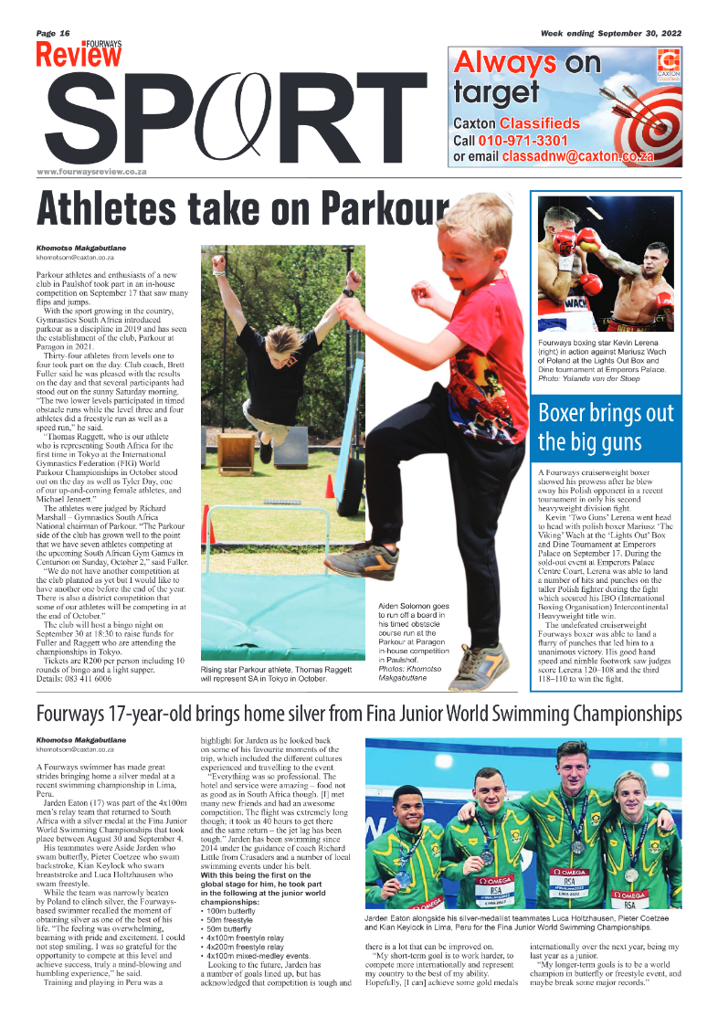 Fourways Review September 30 2022 page 16