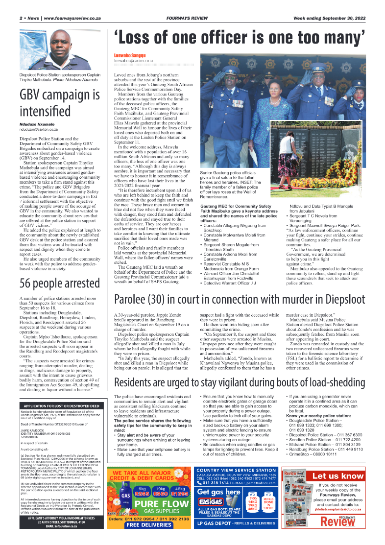 Fourways Review September 30 2022 page 2