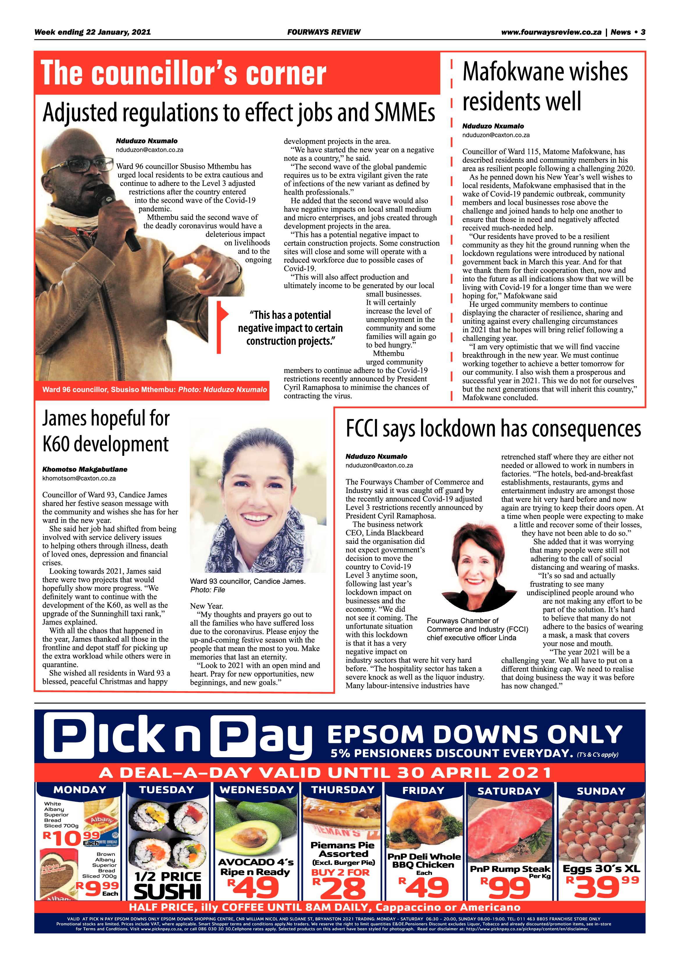 Fourways Review  22 January 2021 page 3
