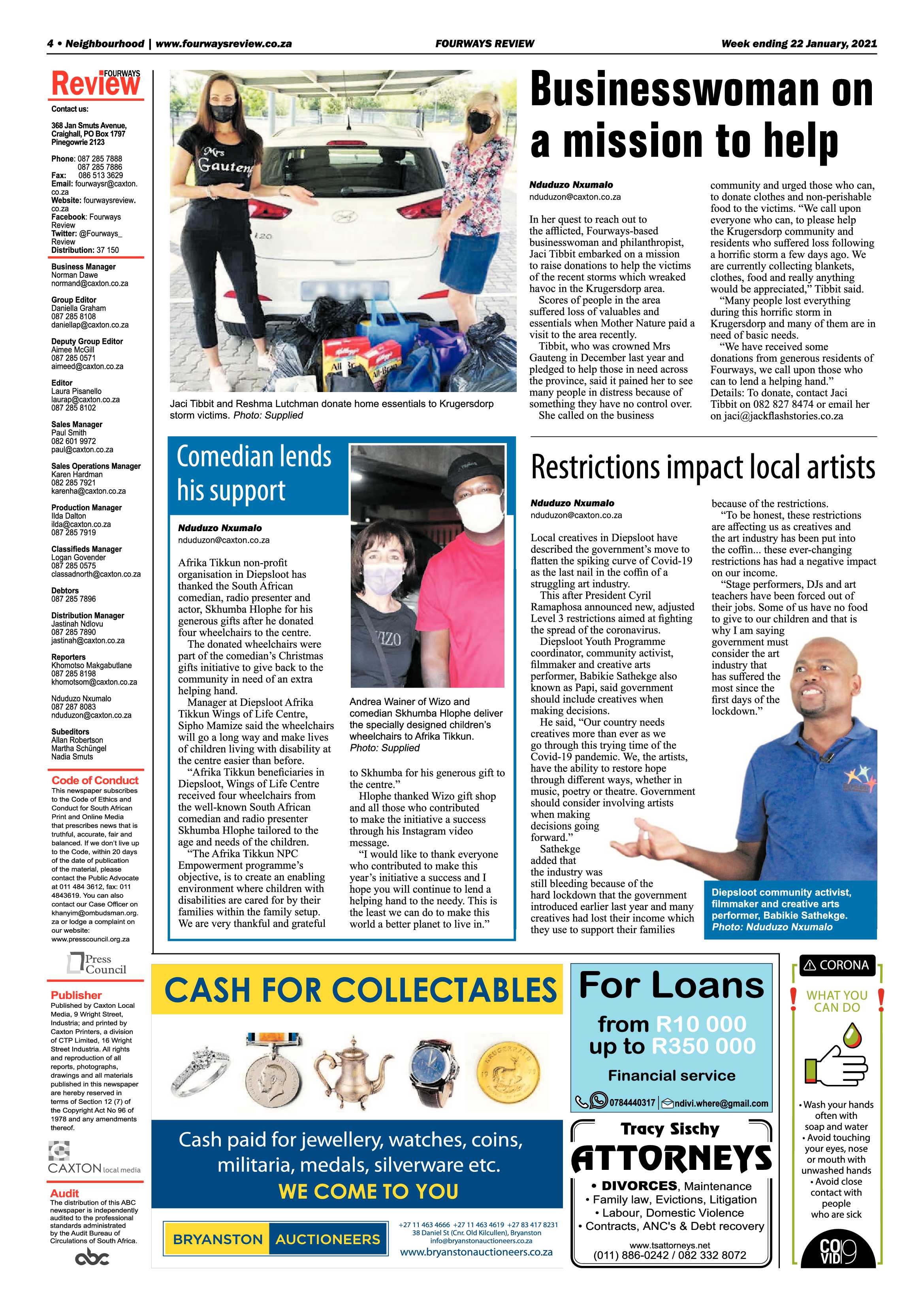 Fourways Review  22 January 2021 page 4