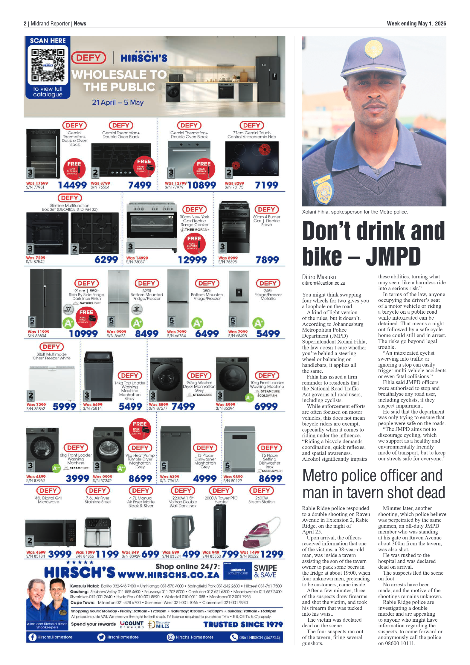 Midrand Reporter 1 May 2026 page 2