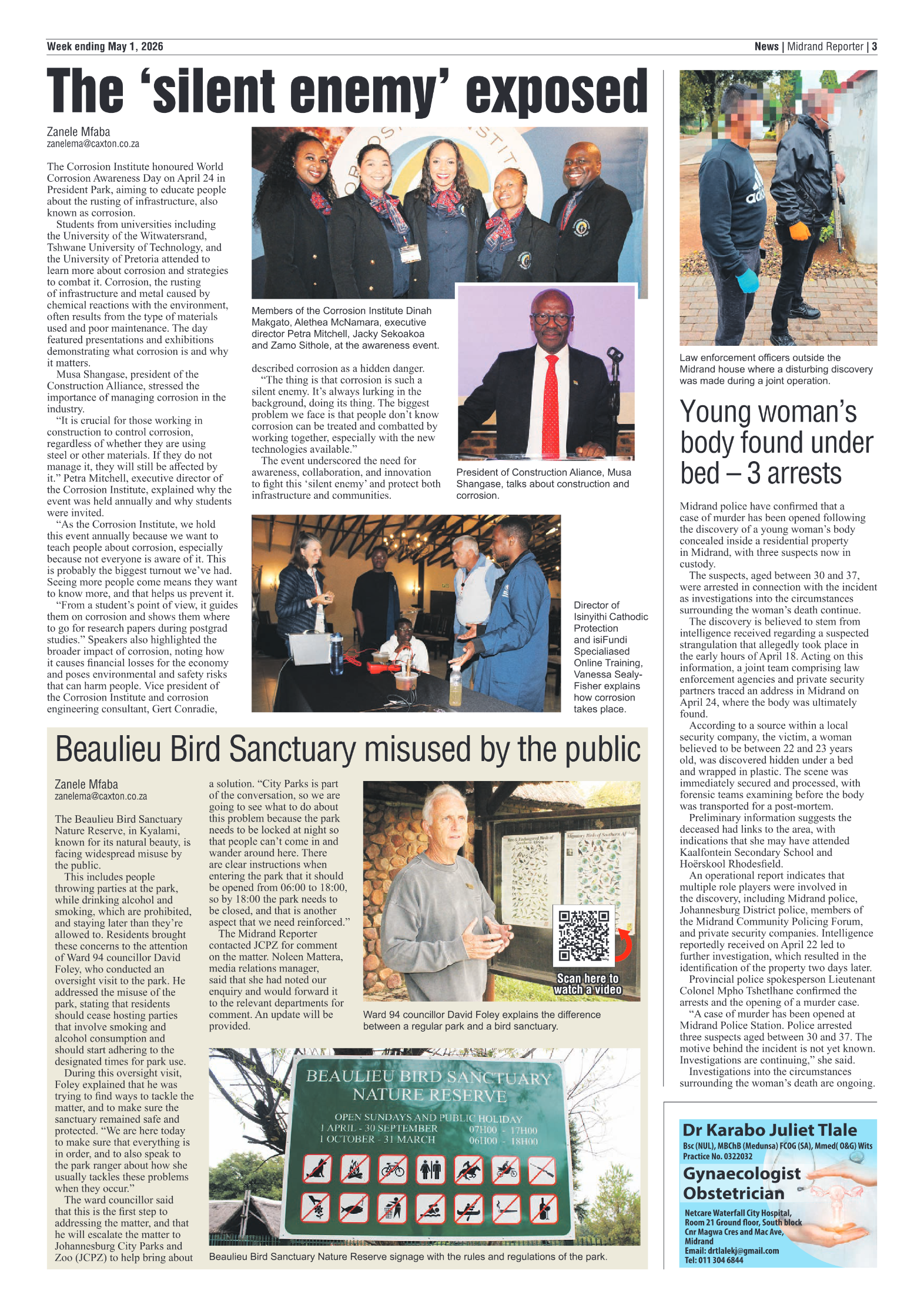 Midrand Reporter 1 May 2026 page 3