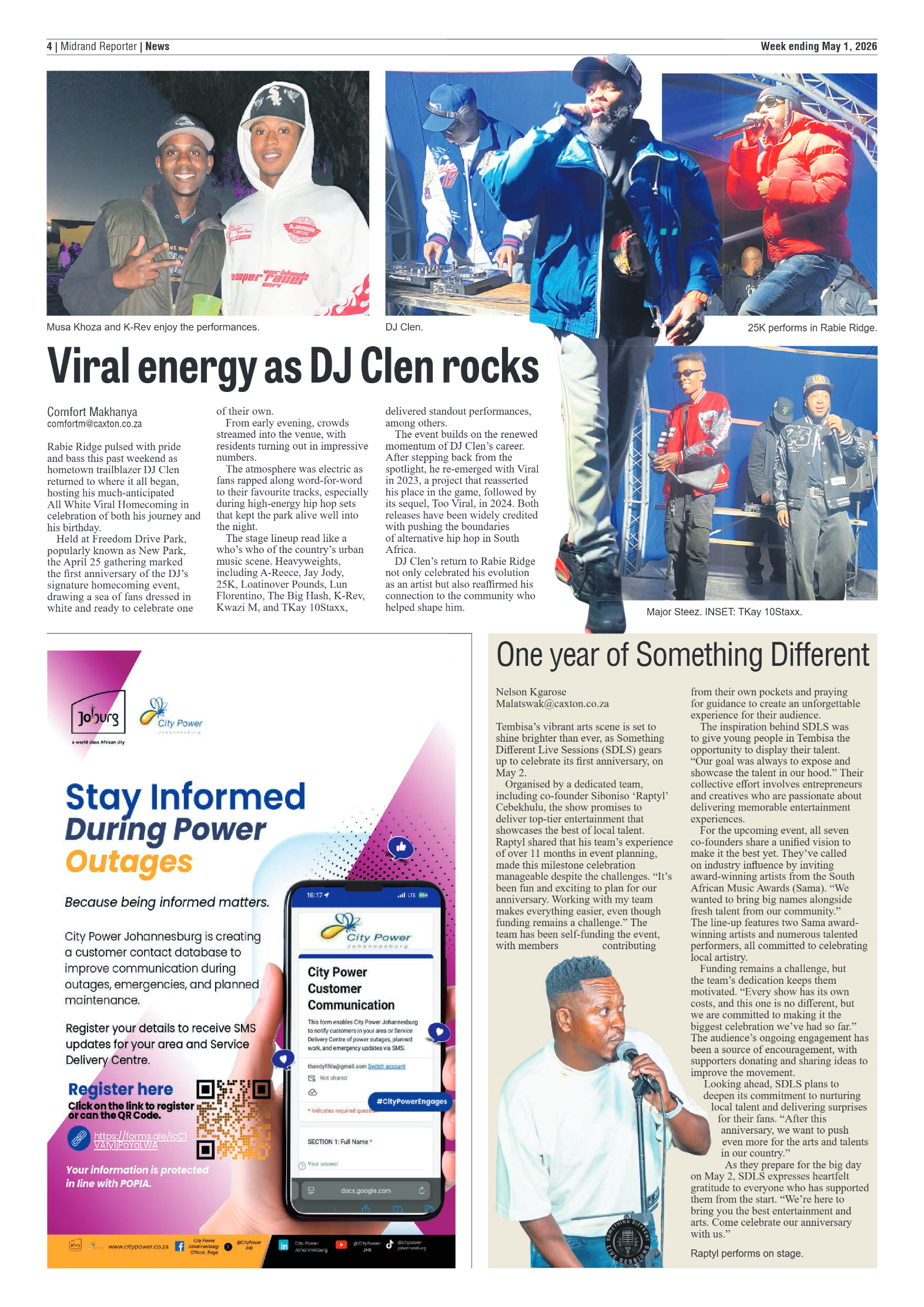 Midrand Reporter 1 May 2026 page 4