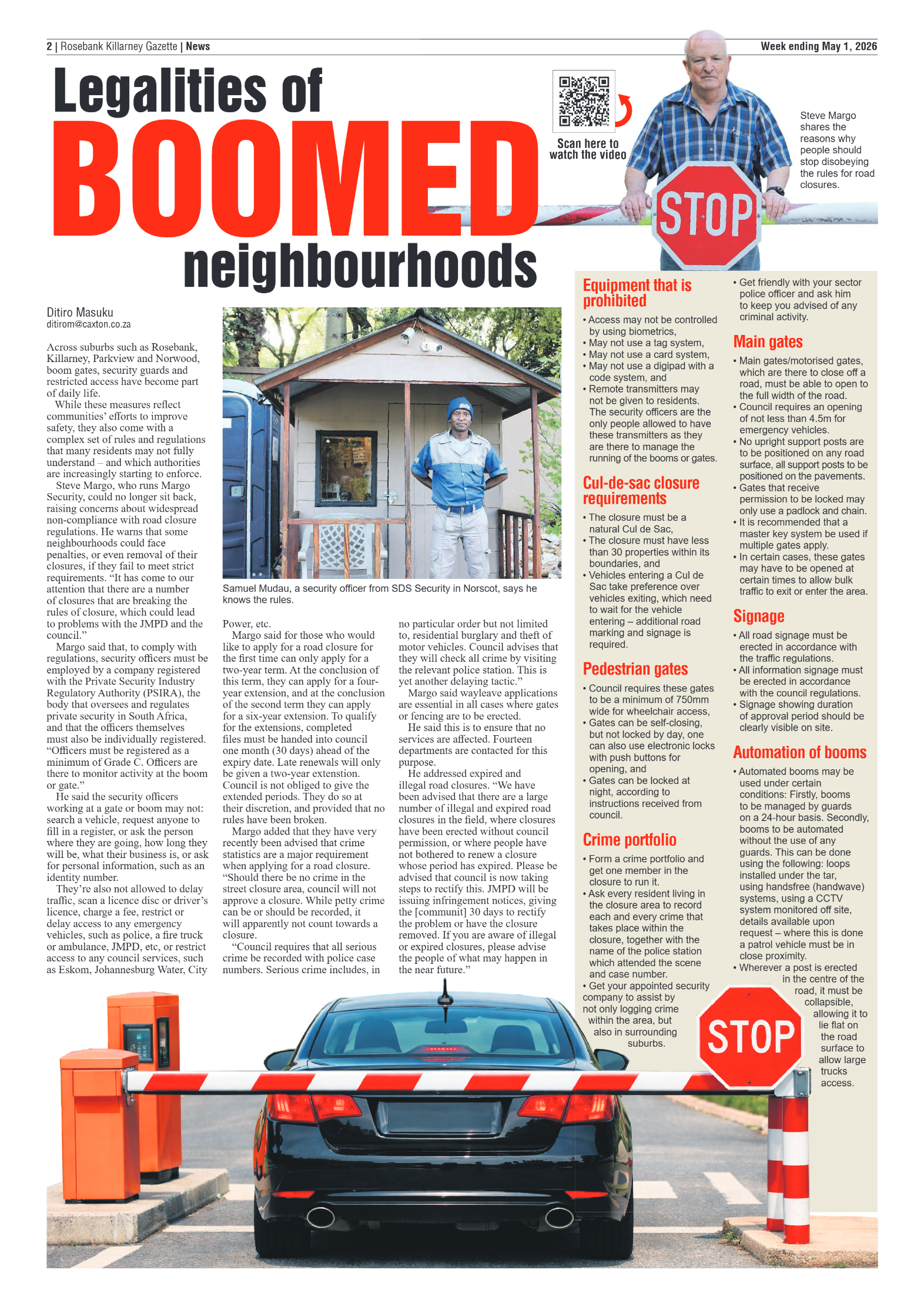 Rosebank Killarney Gazette 1 May 2026 page 2