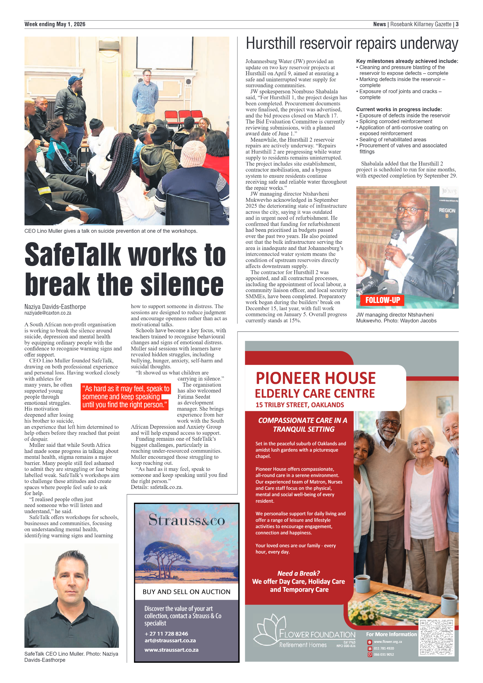 Rosebank Killarney Gazette 1 May 2026 page 3