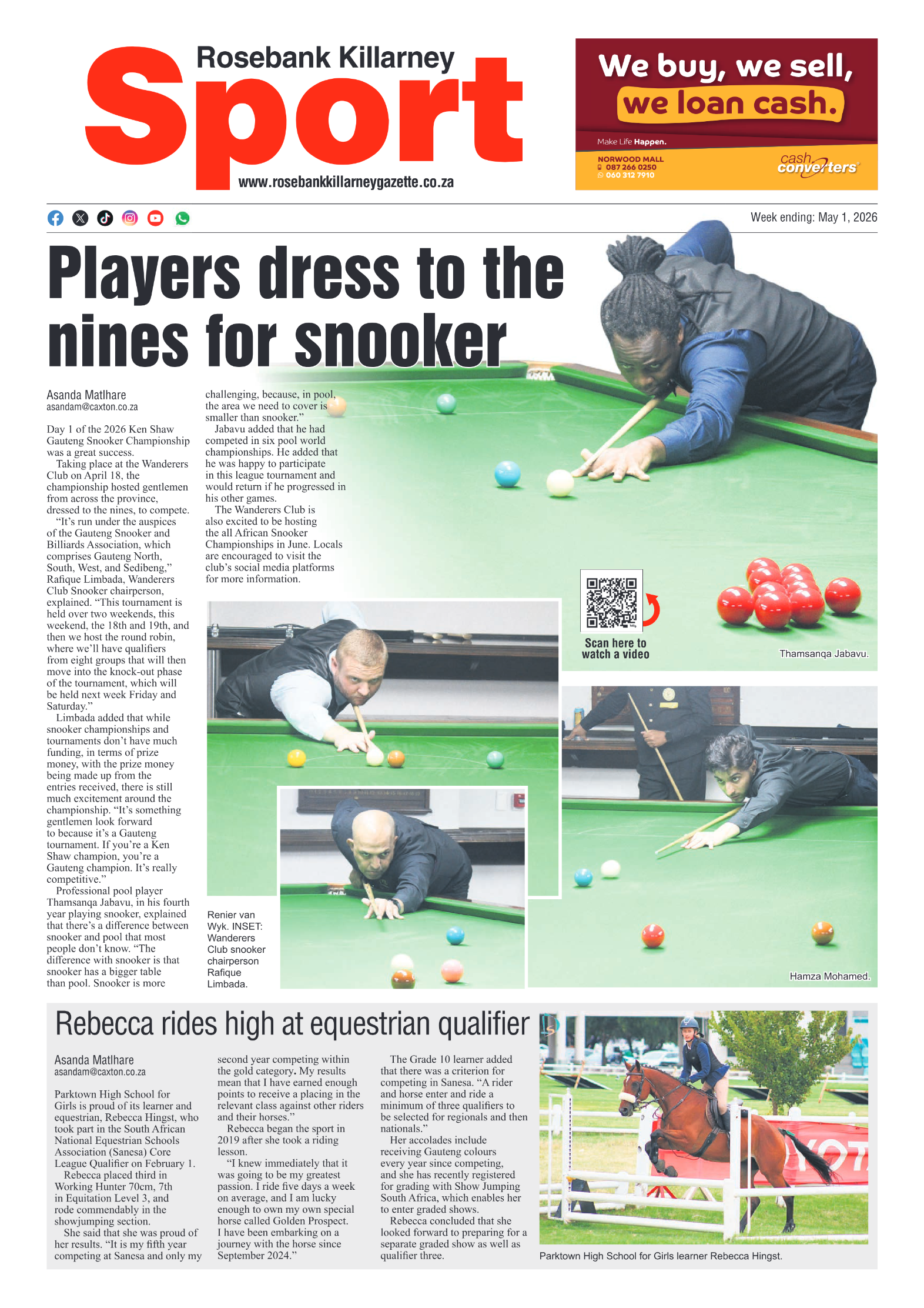 Rosebank Killarney Gazette 1 May 2026 page 8