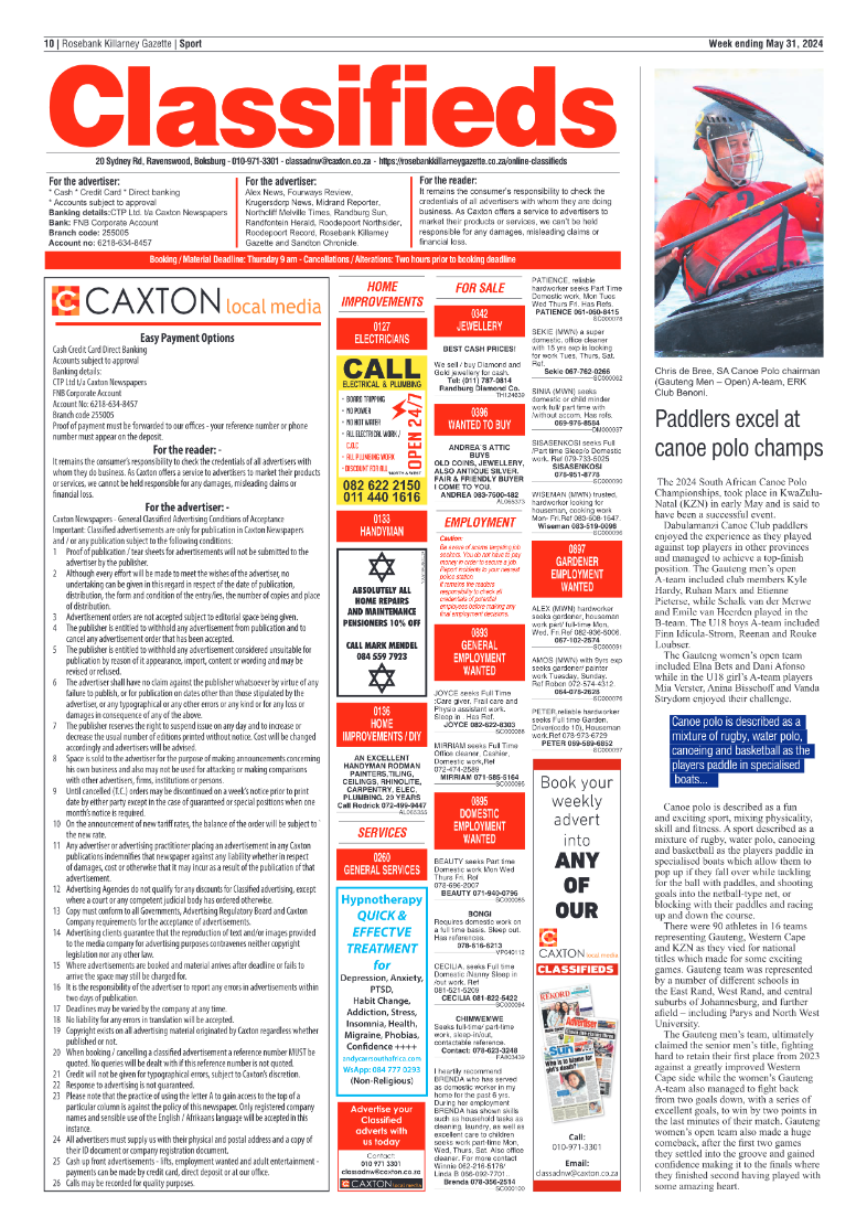 Rosebank Killarney Gazette 31 May 2024 page 10
