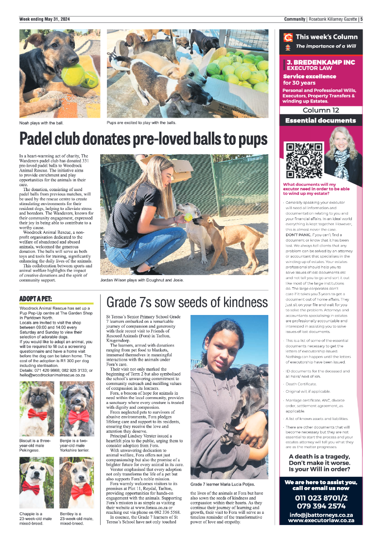 Rosebank Killarney Gazette 31 May 2024 page 5