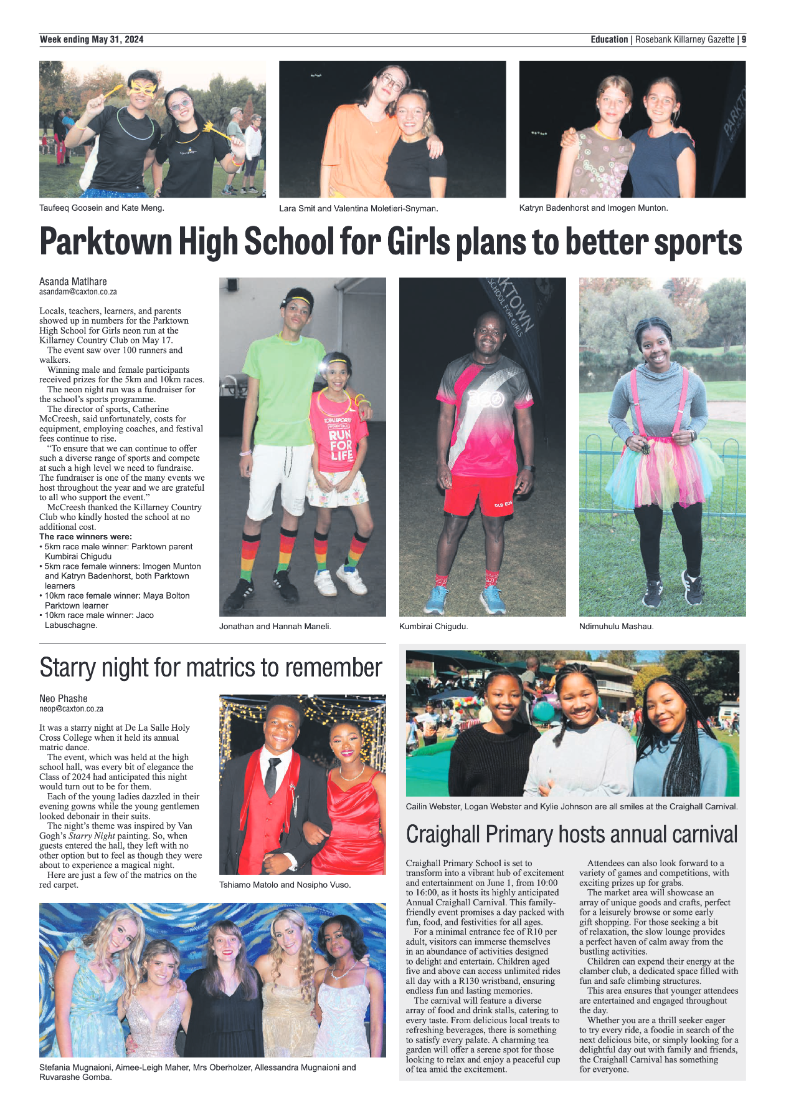 Rosebank Killarney Gazette 31 May 2024 page 9
