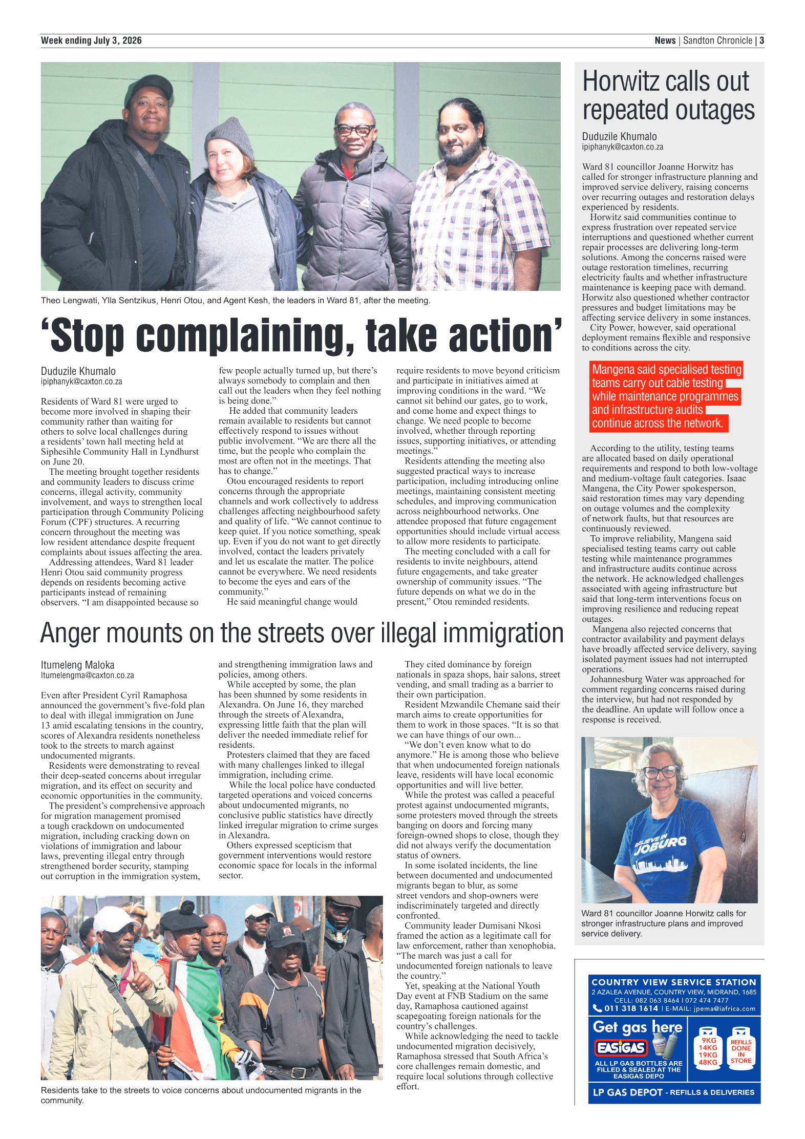 Sandton Chronicle 3 July 2026 page 3