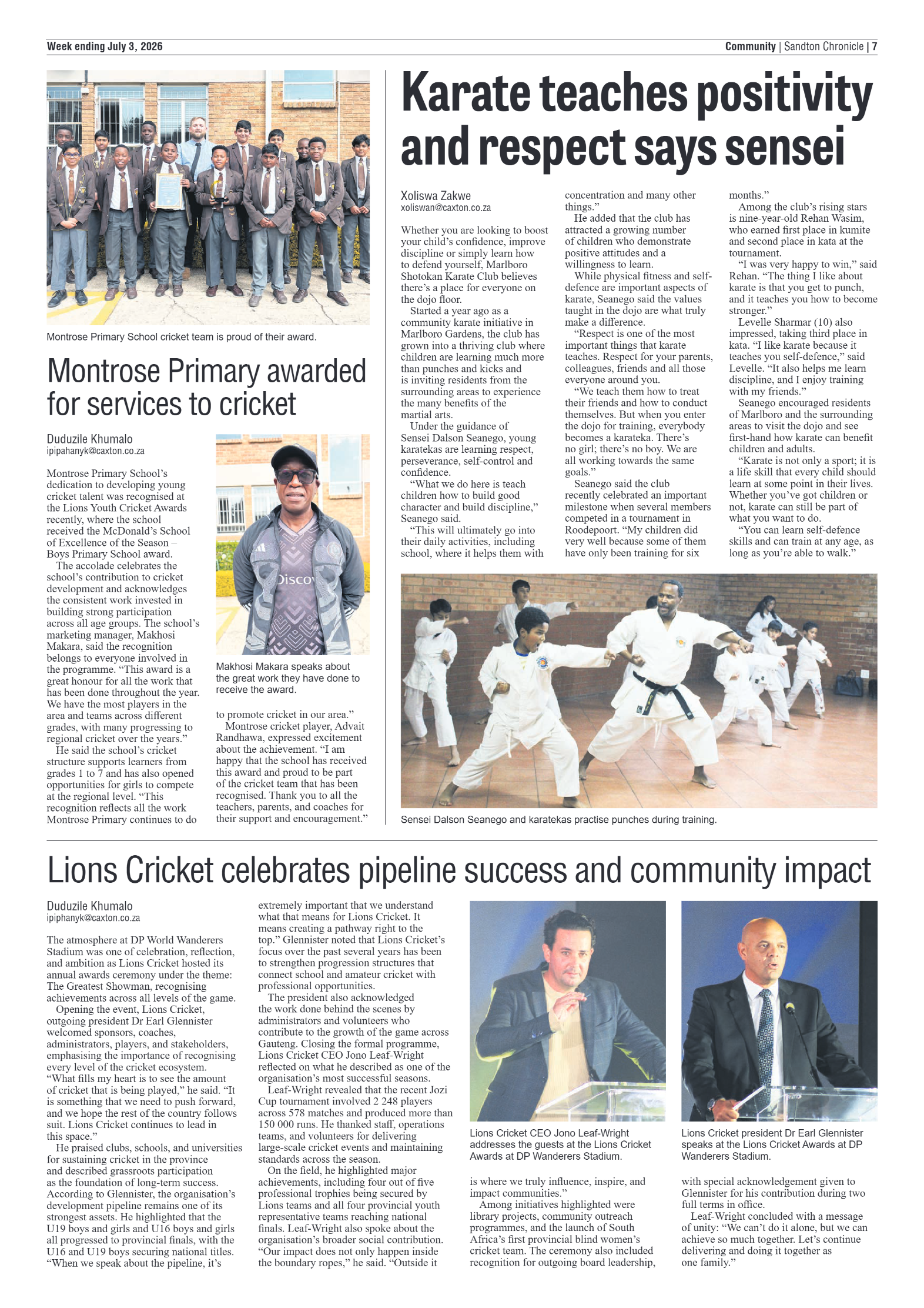 Sandton Chronicle 3 July 2026 page 7