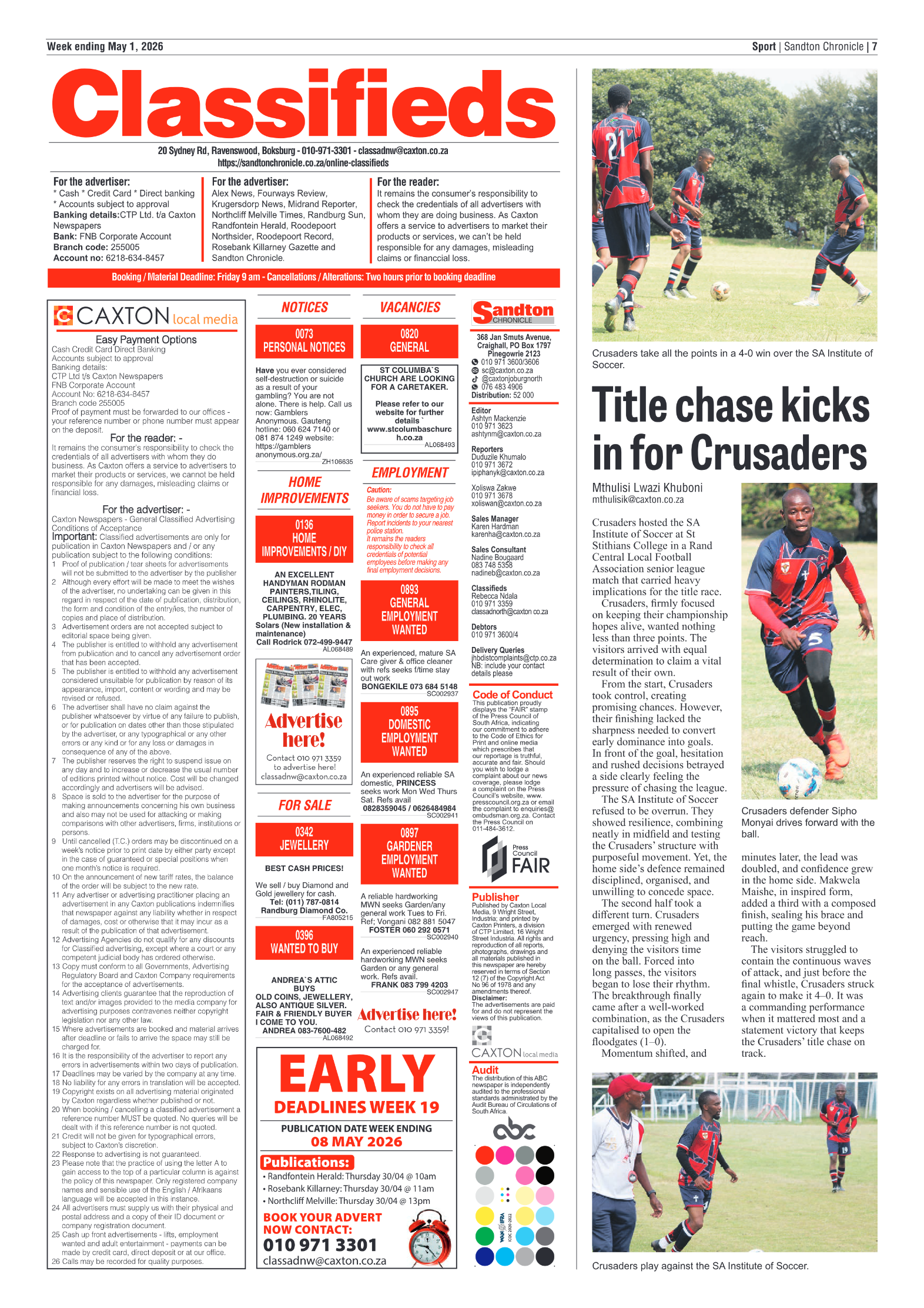 Sandton Chronicle 1 May 2026 page 7